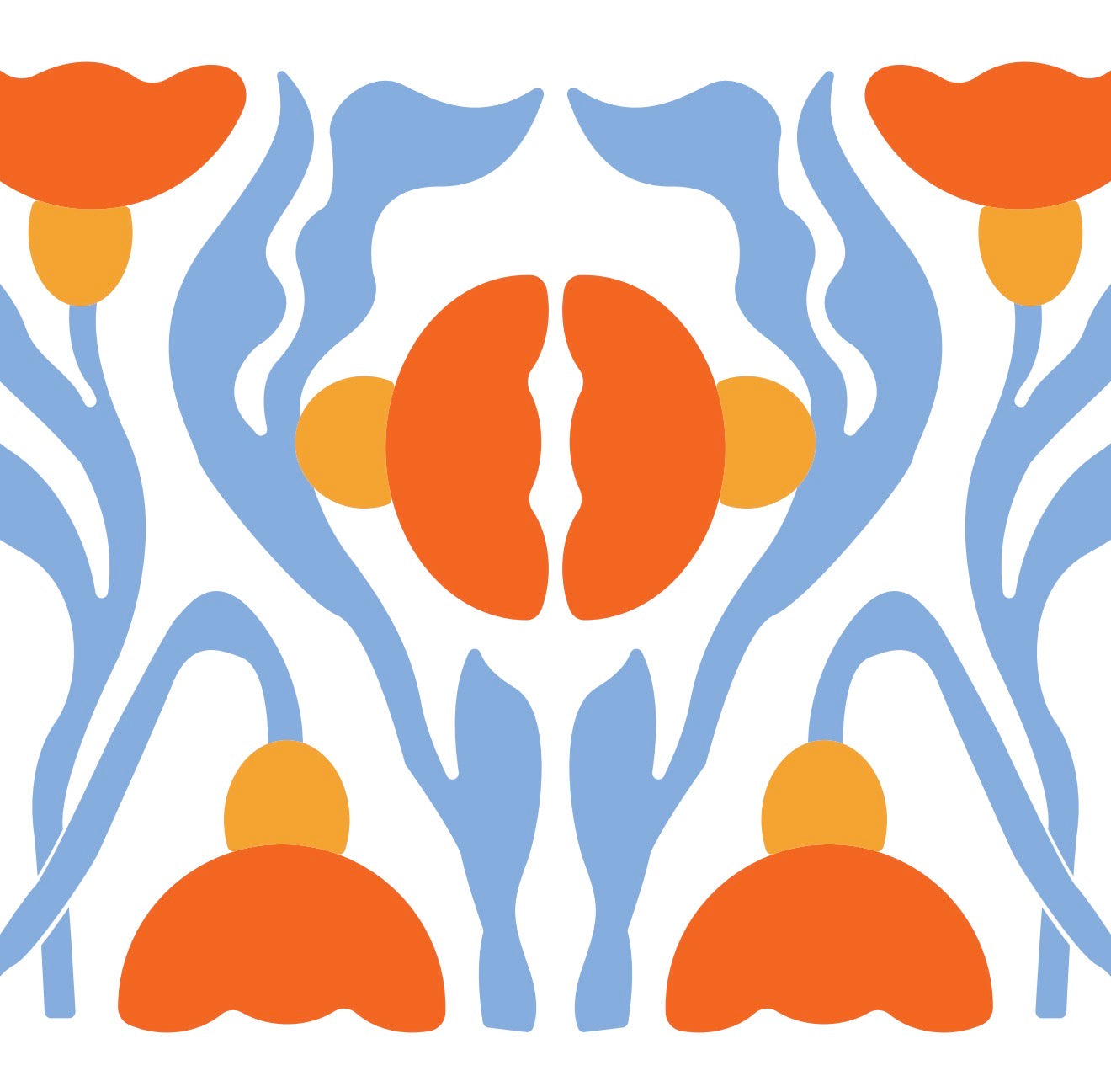 Floral Doodle Cocktail Napkin