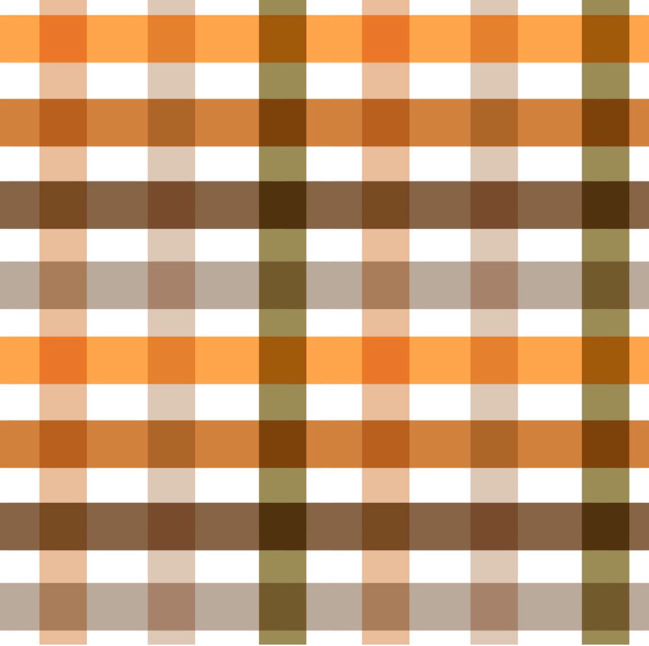 Autumn Gingham Cocktail Napkin