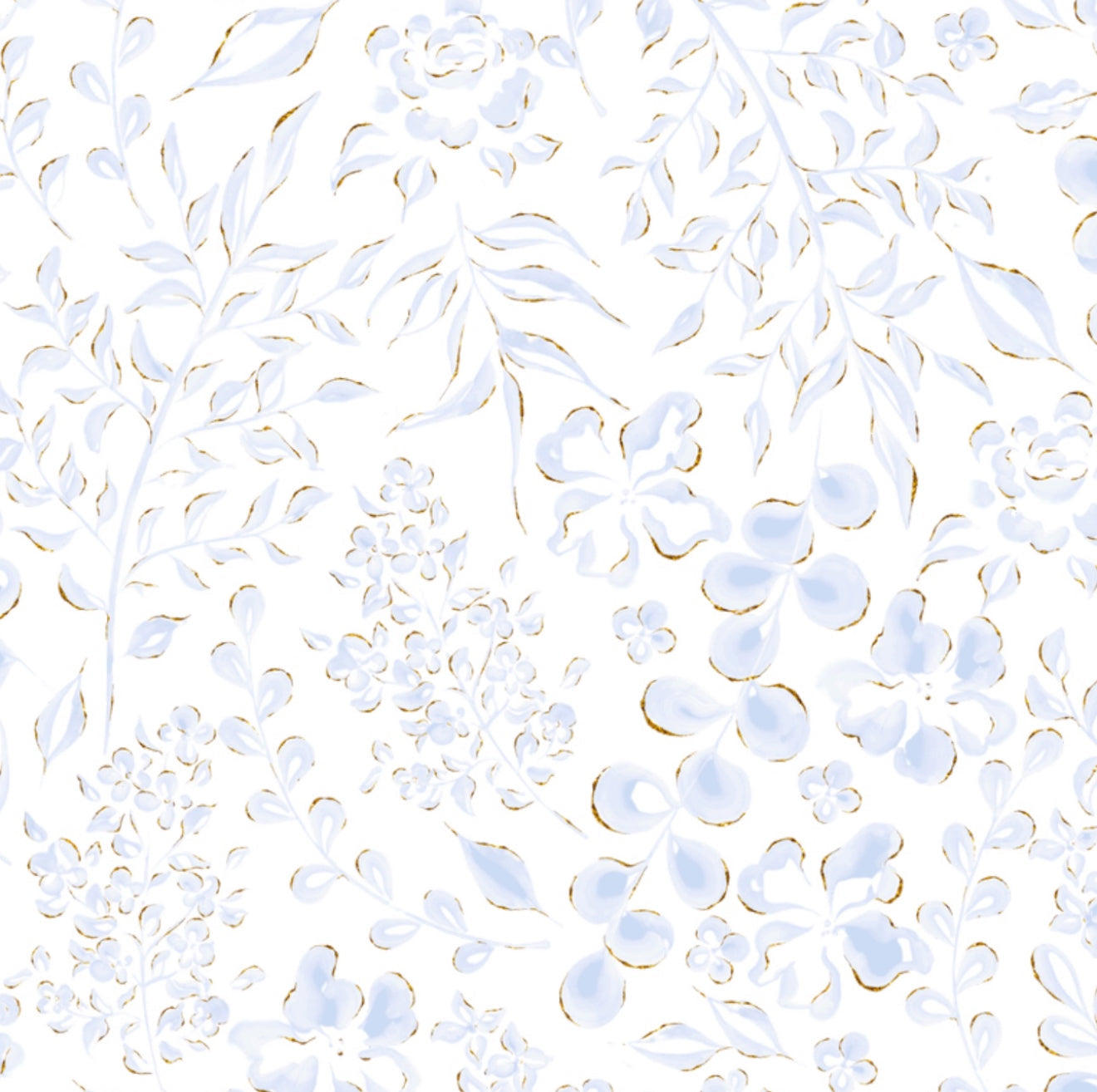 Icy Floral Cocktail Napkin
