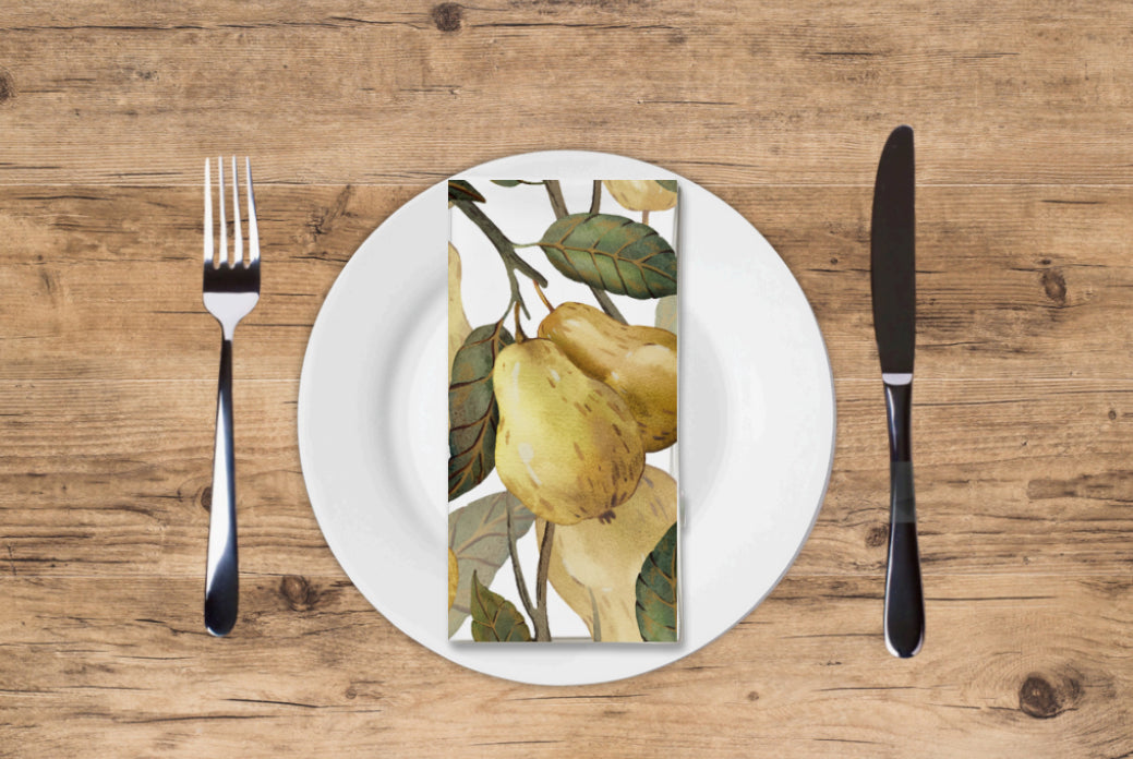 Neutral Pears - Printed Guest Towel