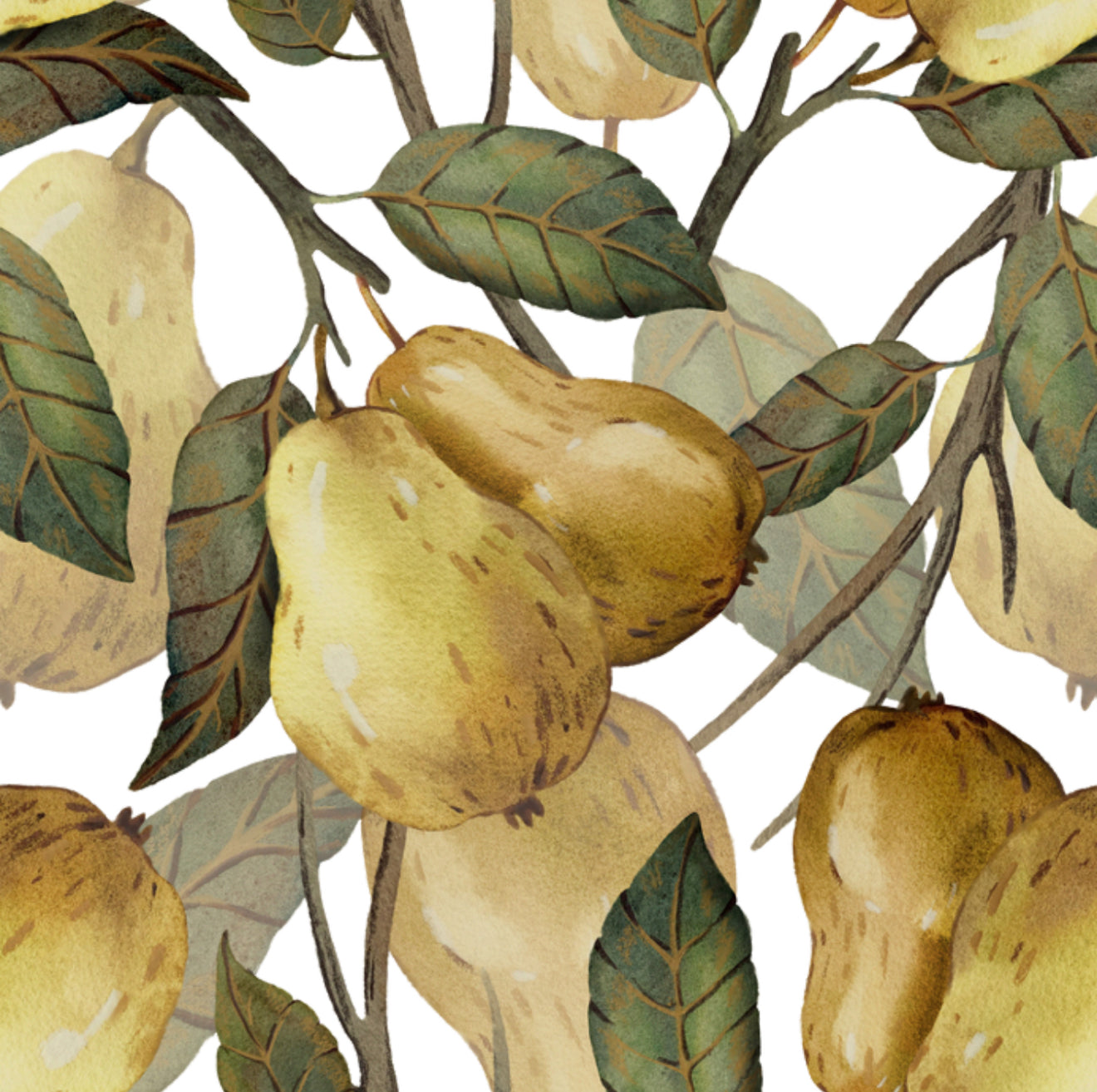 Neutral Pears Cocktail Napkin