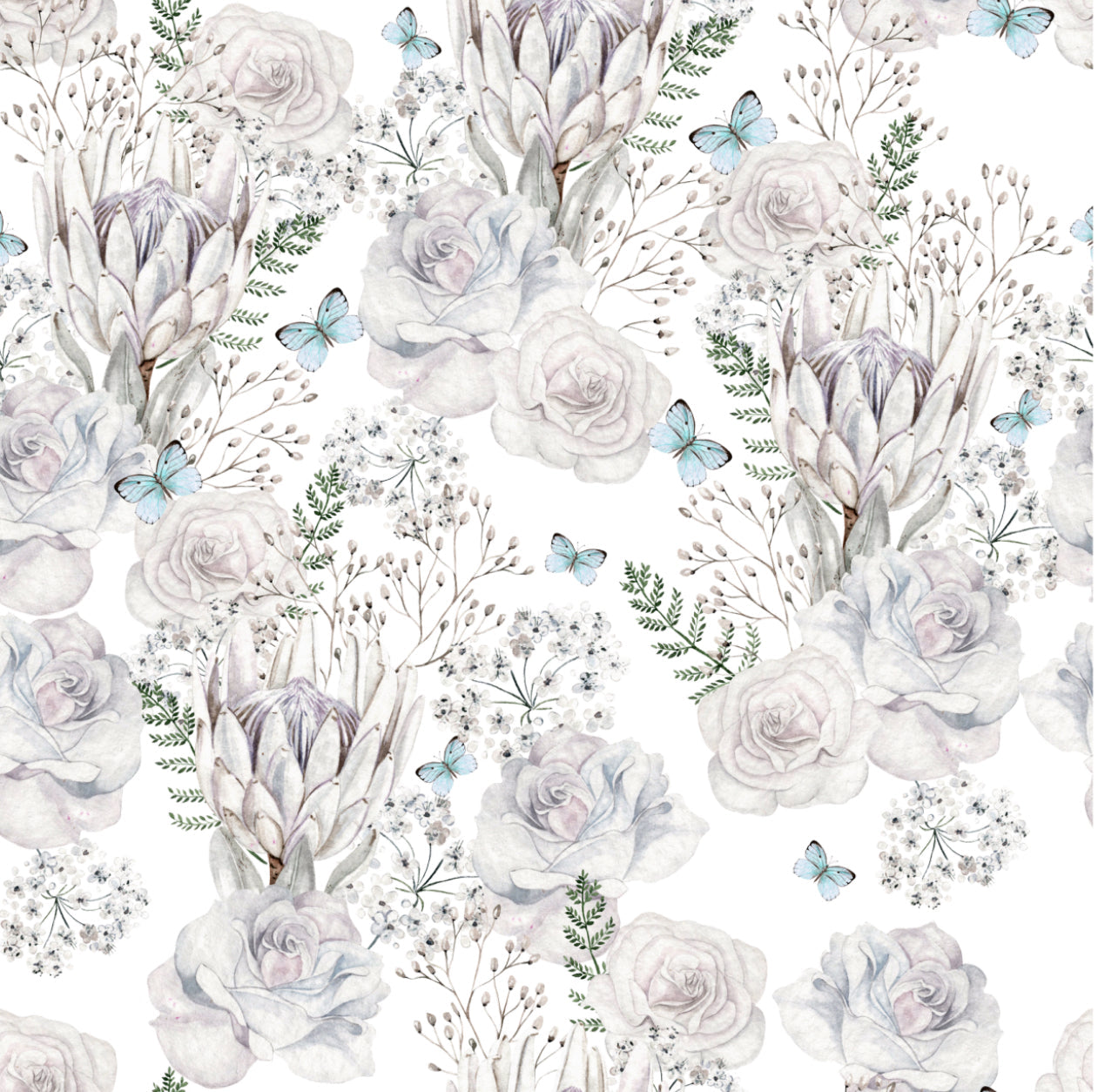 Winter Plush Floral - Charger - (SQUARE)