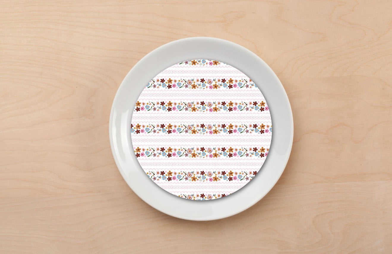 Cottage Stripe Plate Accent