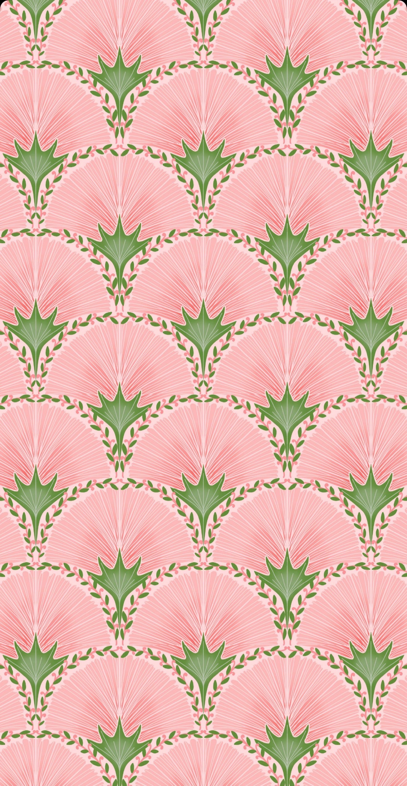 Pink Fans - Printed Guest Towel