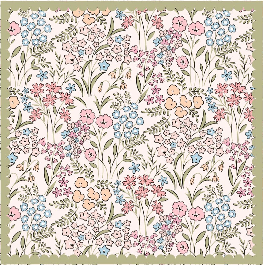 Ditsy Flower Pattern - Charger - (SQUARE)