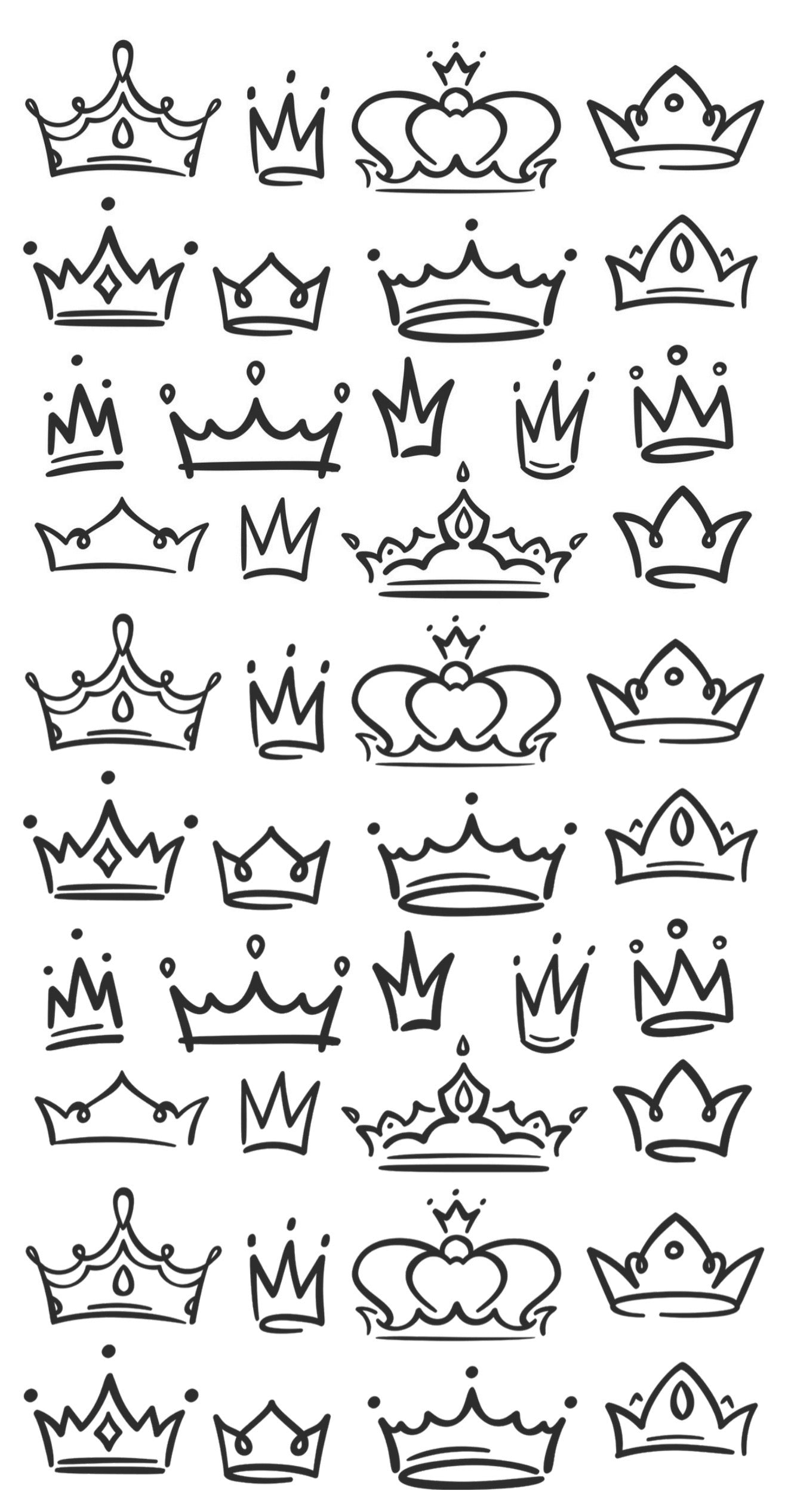 Crown Sketches - Printed Guest Towel