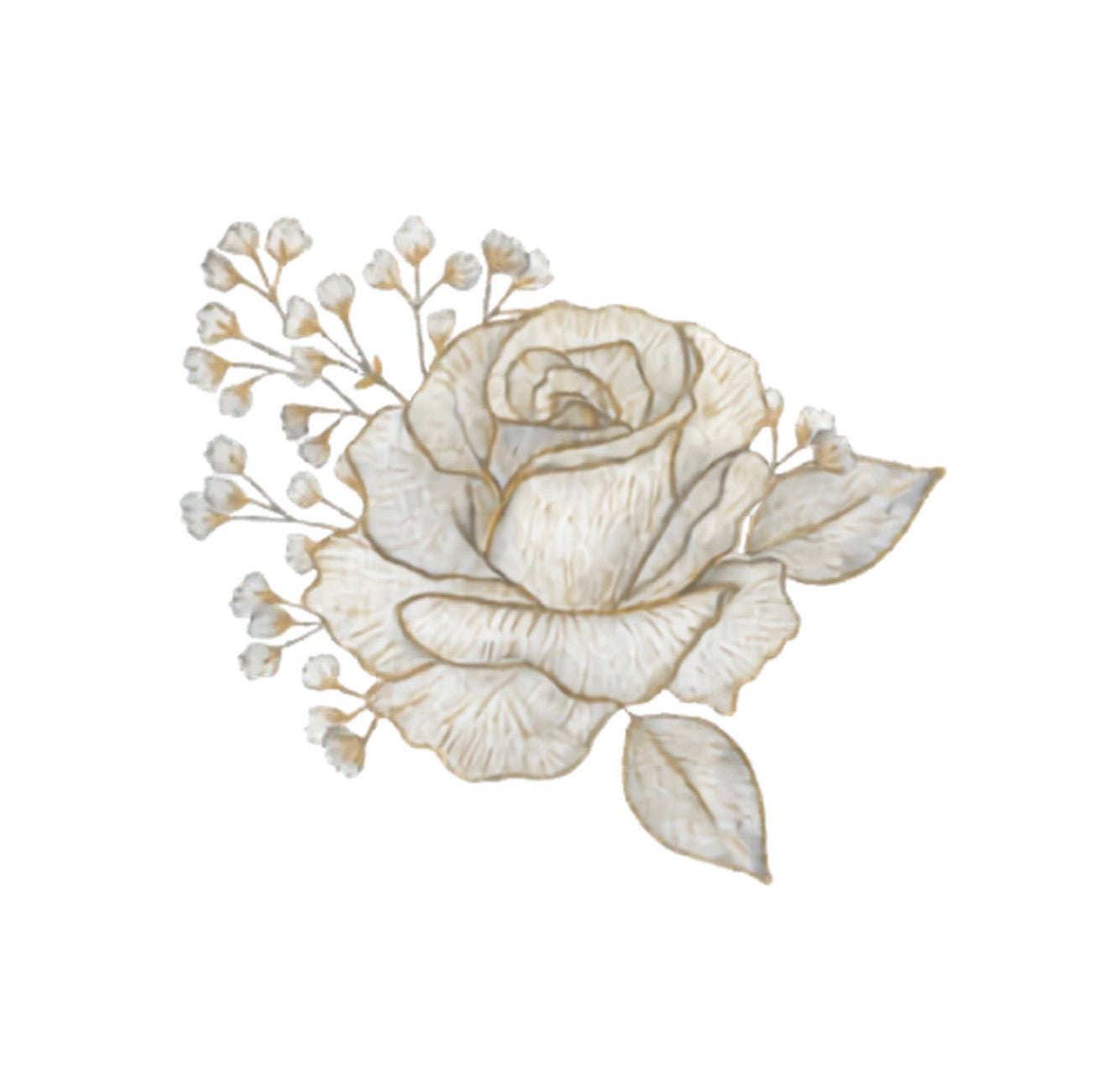 Golden Garden Rose Cocktail Napkin