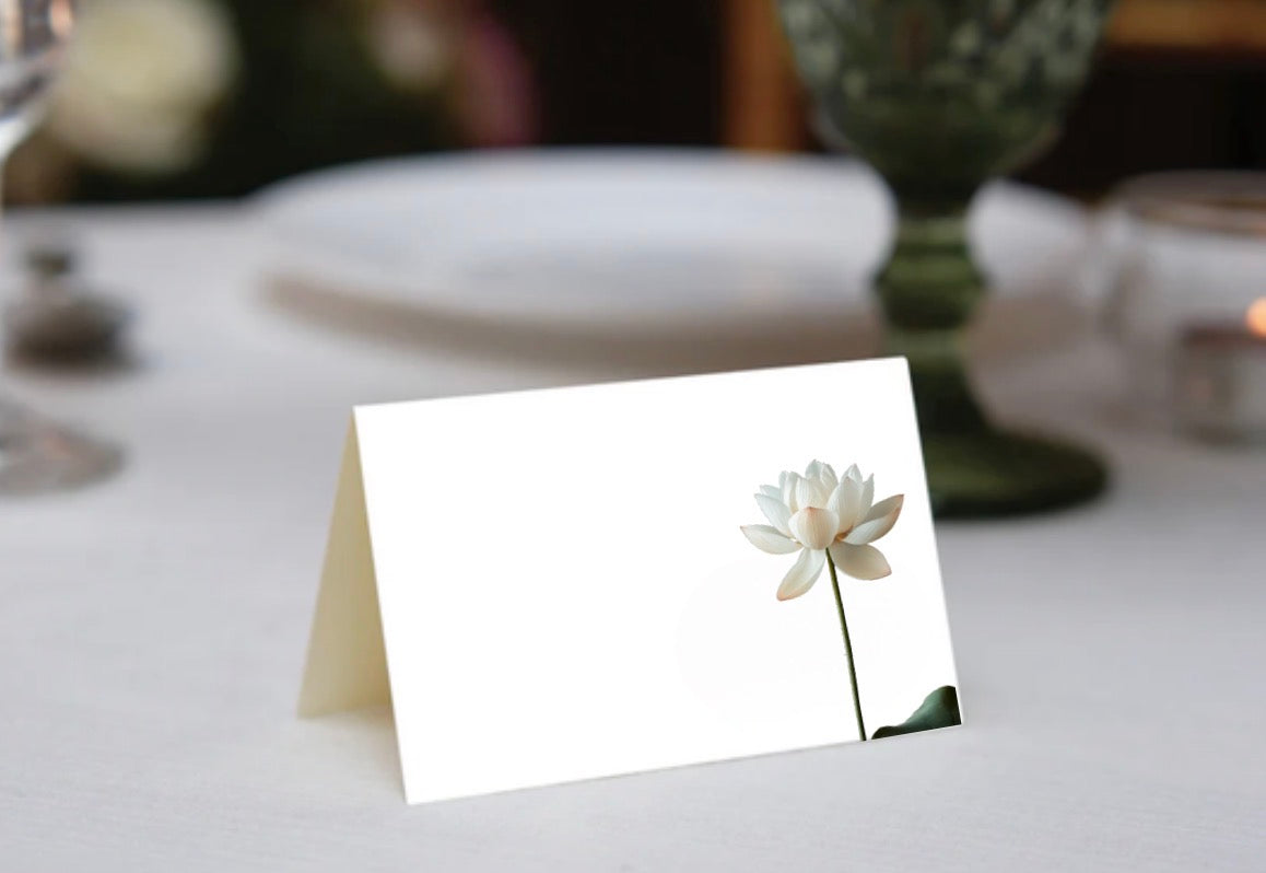 White Lotus Place Cards