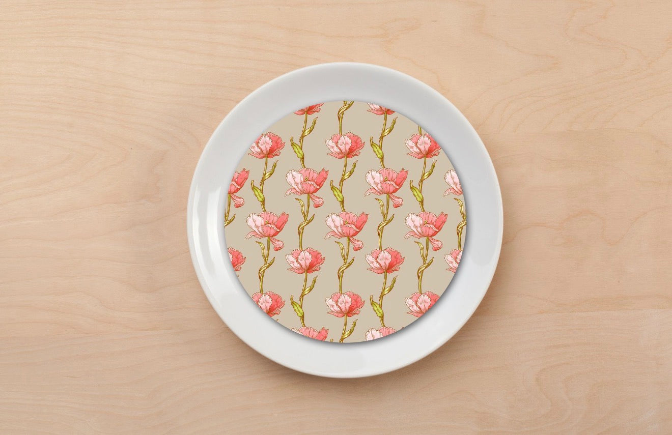 Gilded Floral Plate Accent