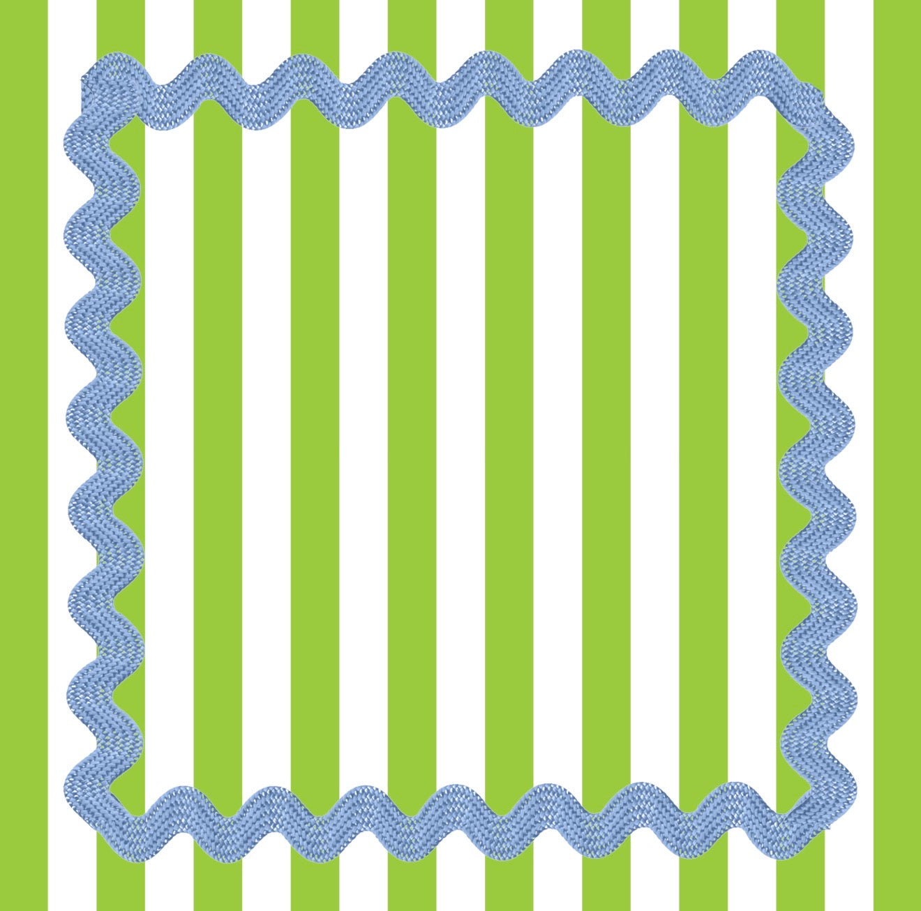 Ric Rac Green Cocktail Napkin