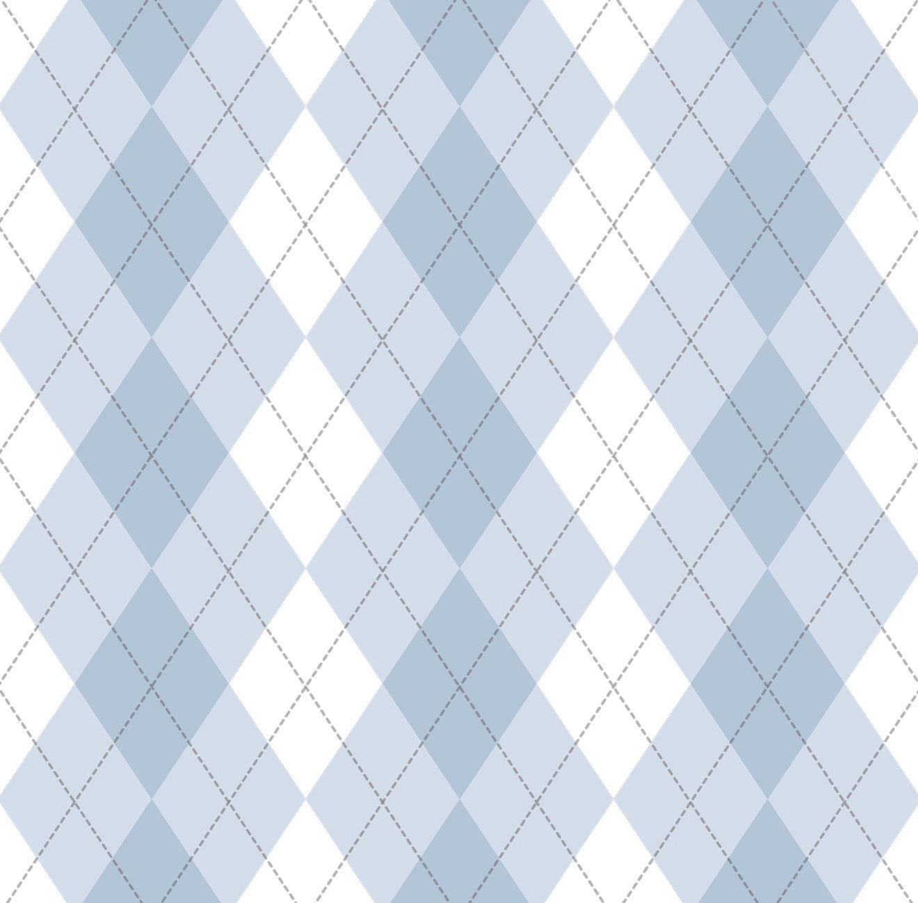 Blue Argyle Cocktail Napkin
