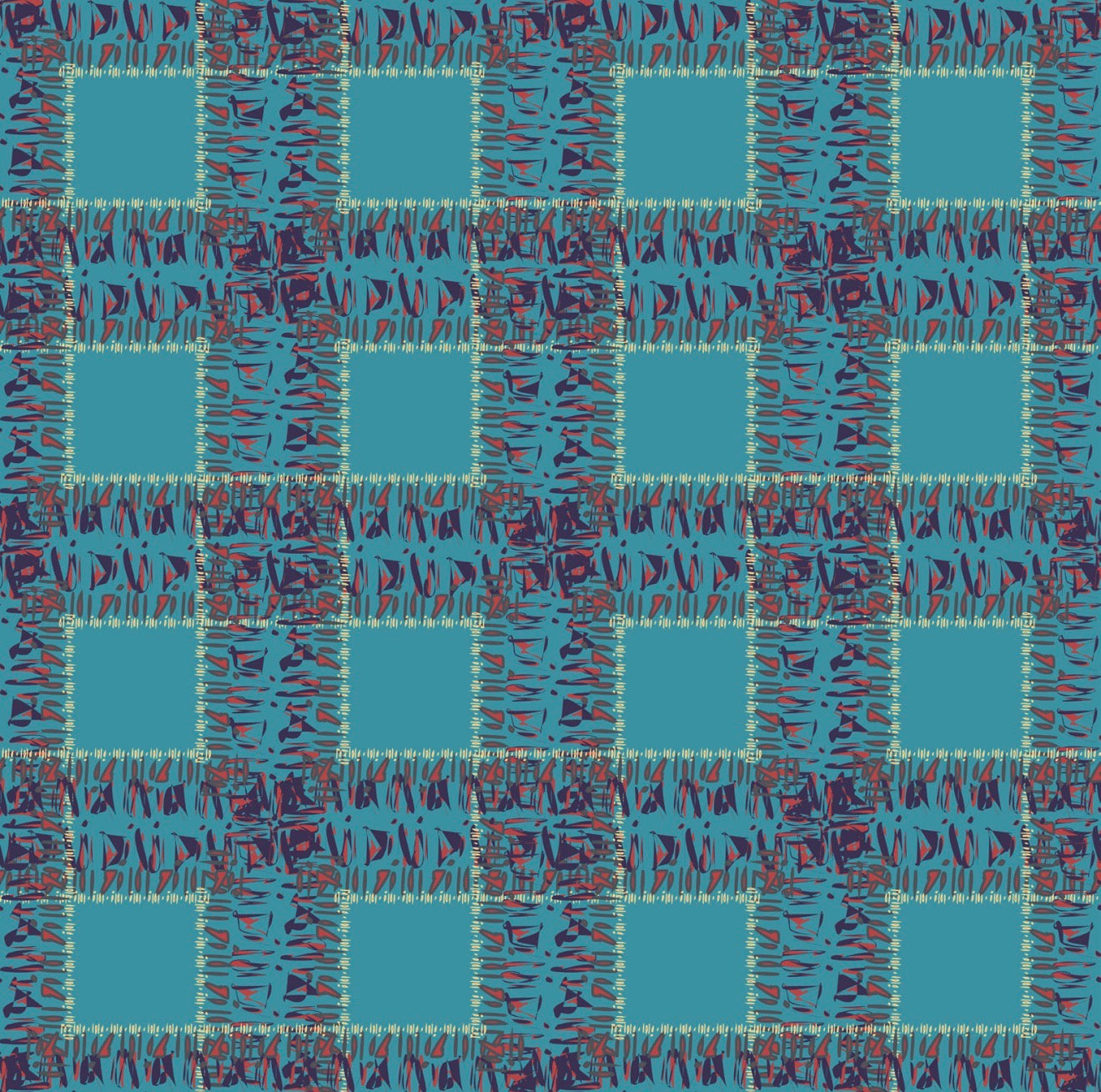 Fringe Plaid Cocktail Napkin