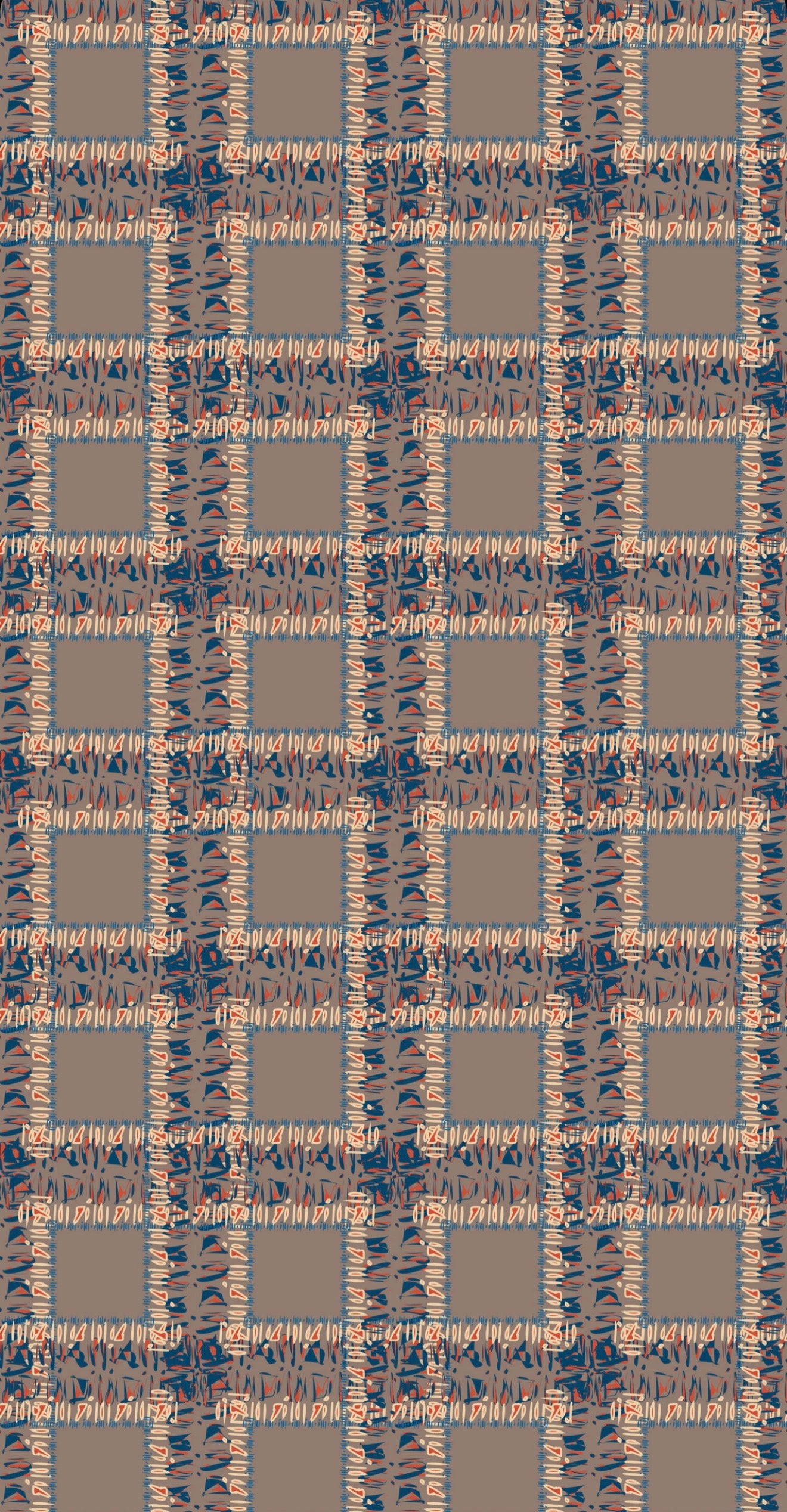 Fringe Plaid Taupe - Printed Guest Towel