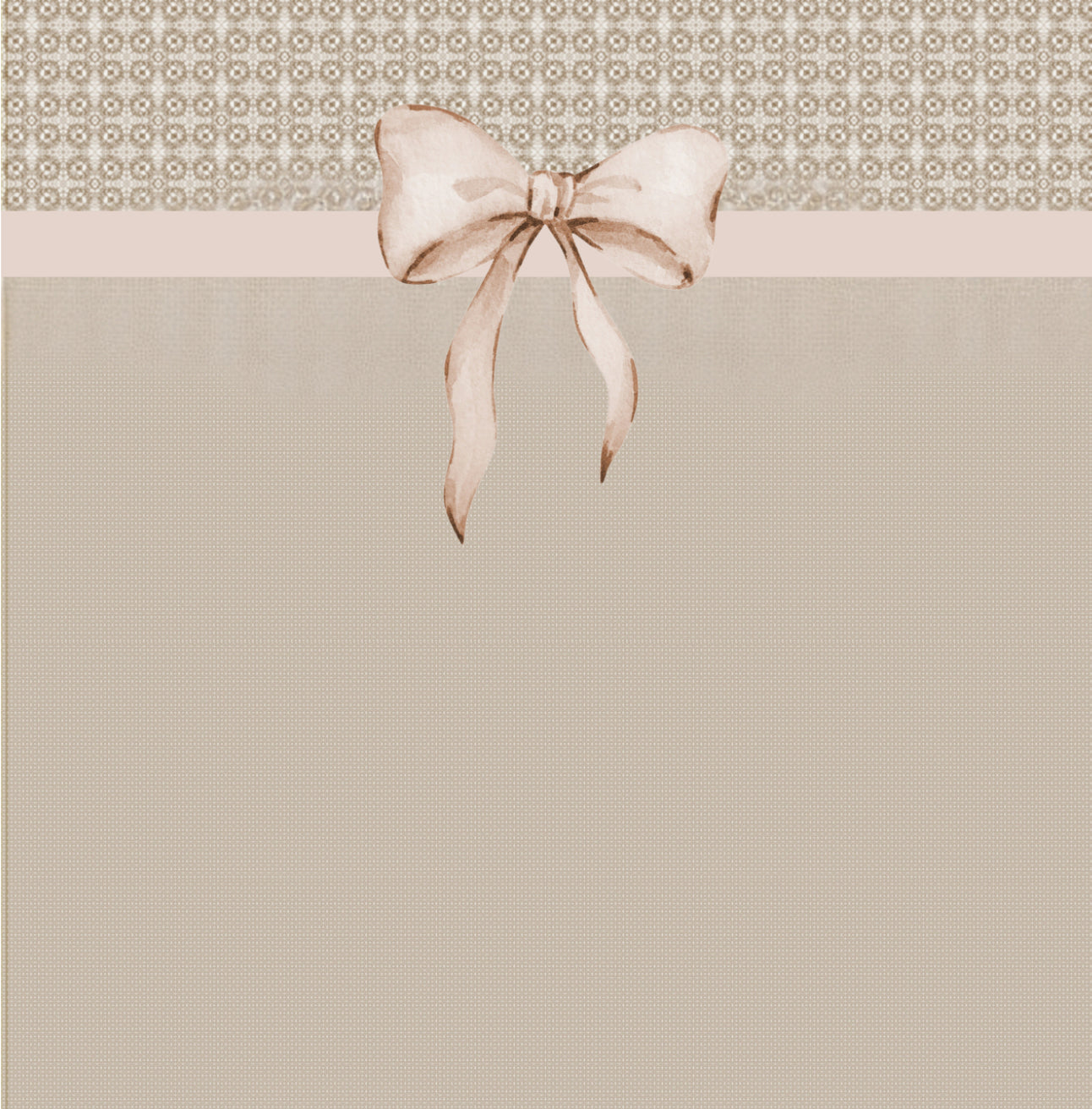 Natural Bow Tie - Charger - (SQUARE)