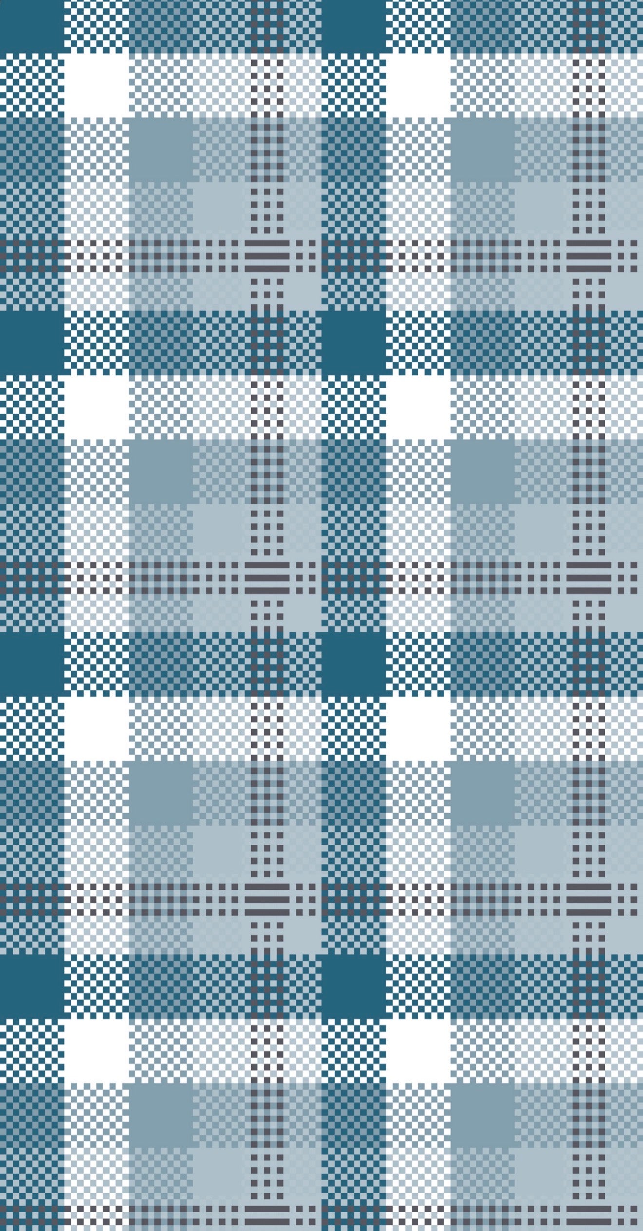 Teal Check - Printed Guest Towel