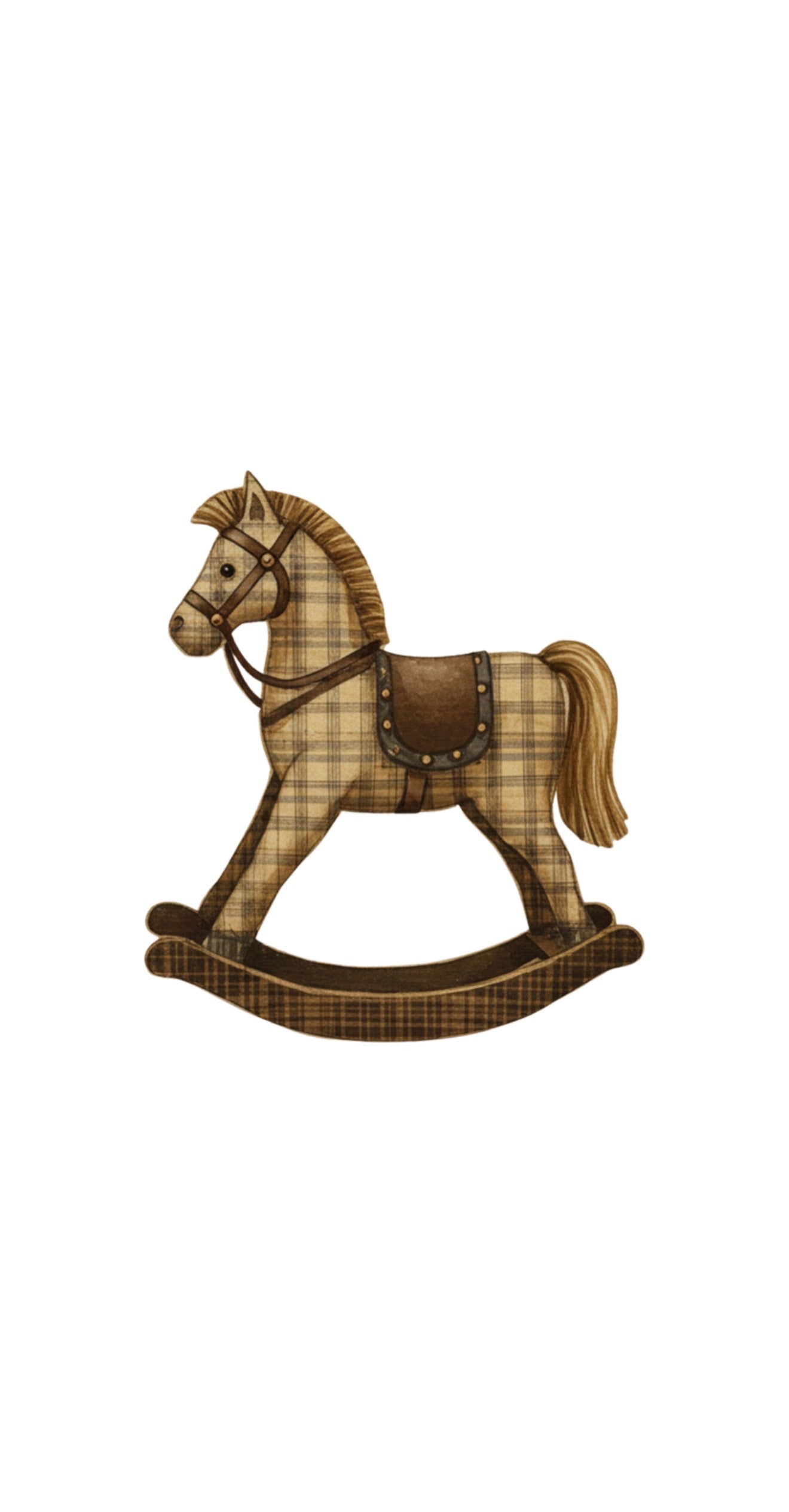 Vintage Rocking Horse - Printed Guest Towel