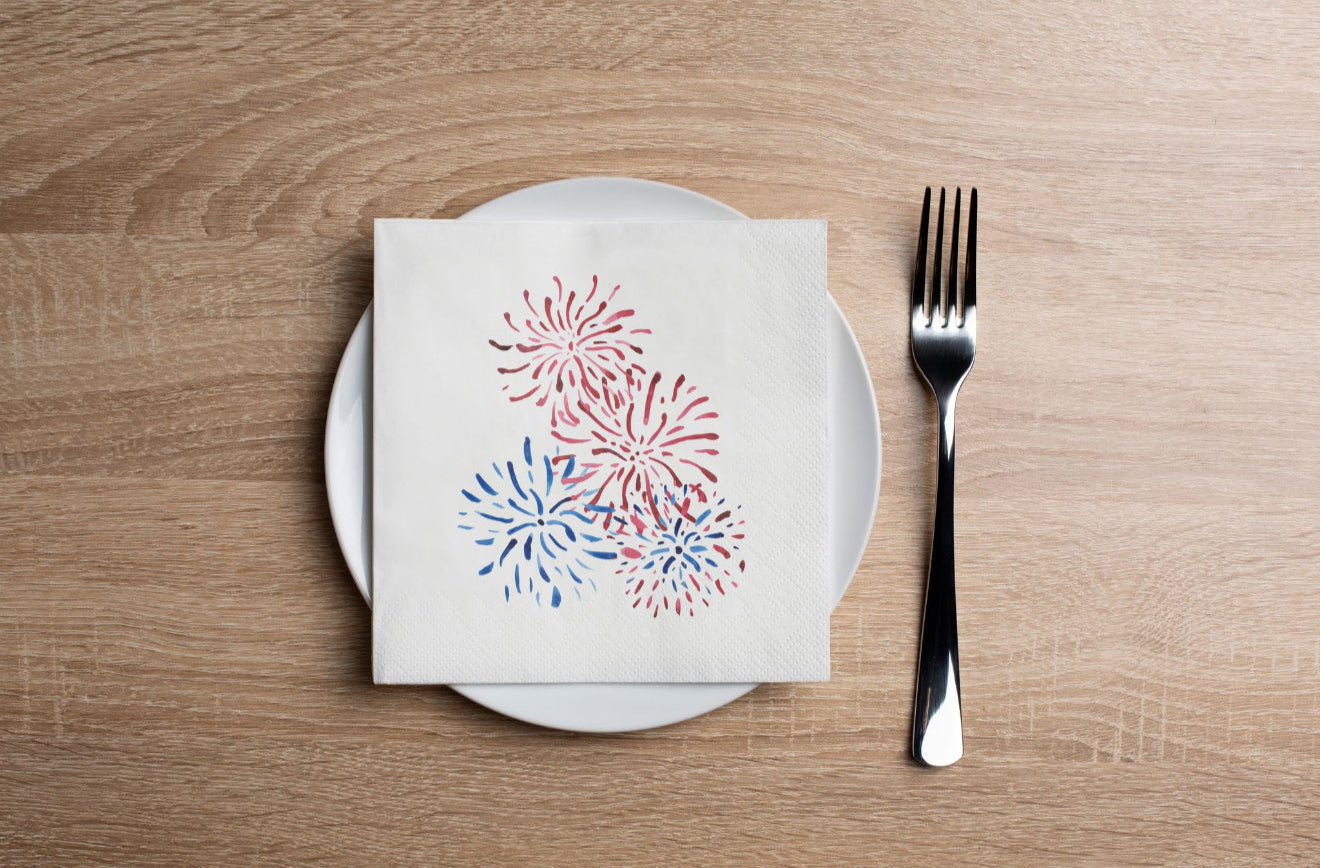 Fireworks Cocktail Napkin