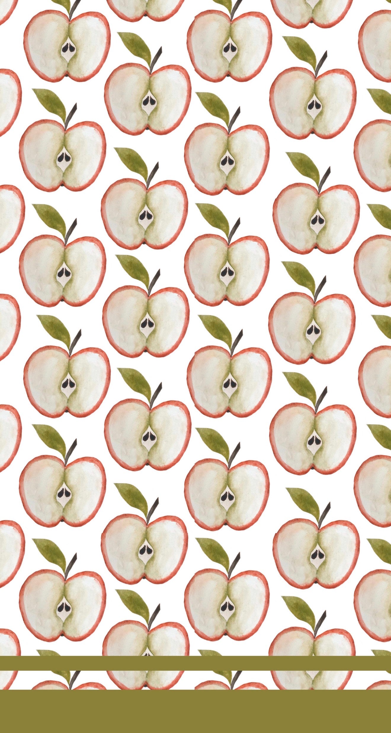 Apple Halves - Printed Guest Towel