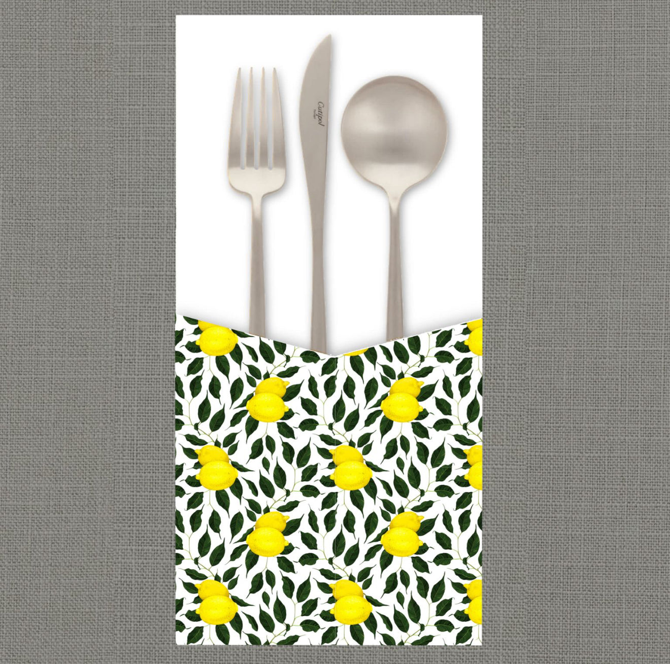 Lemon Leaves Cutlery Pouch