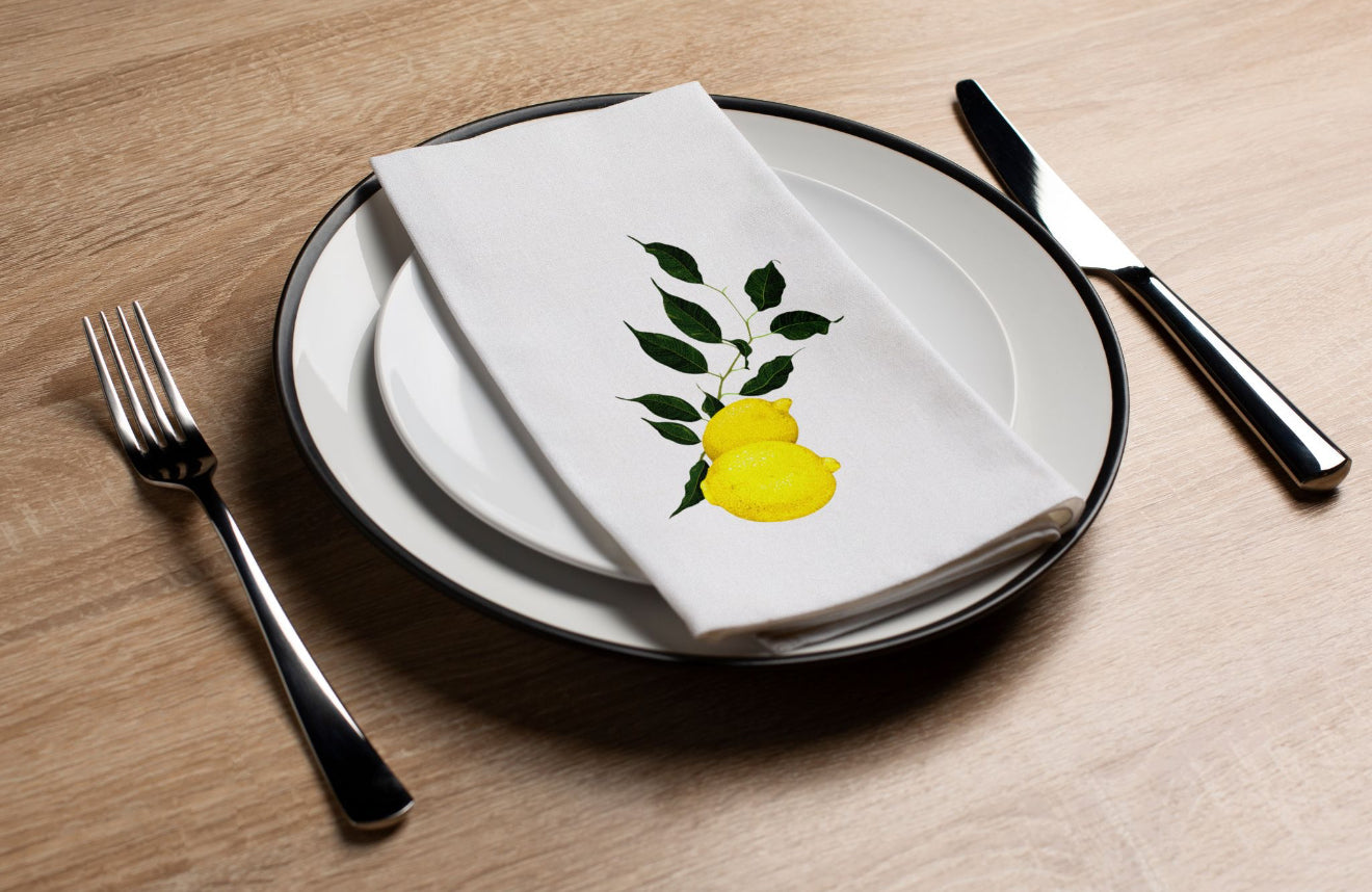 Lemon Leaves - Printed Guest Towel