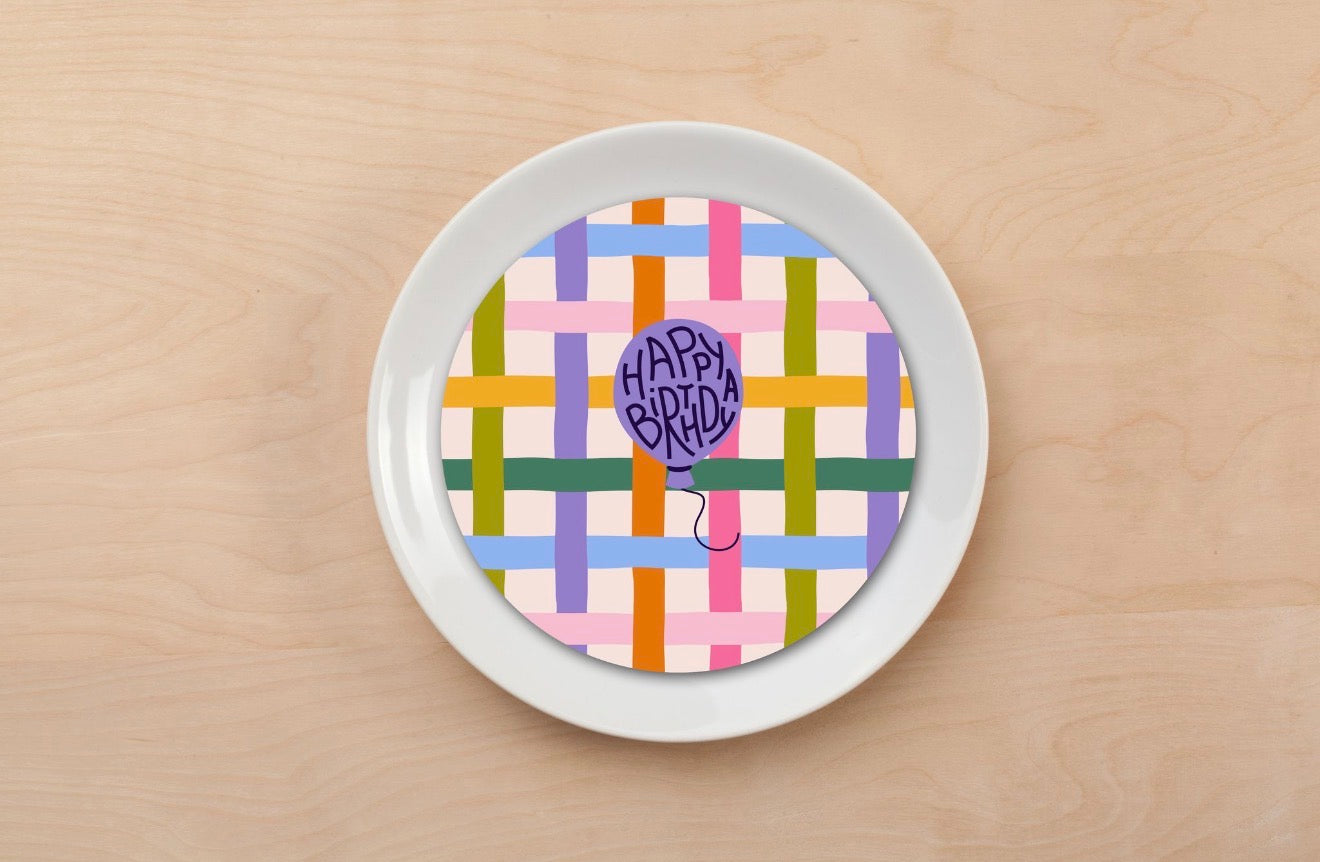 Happy Birthday Plate Accent