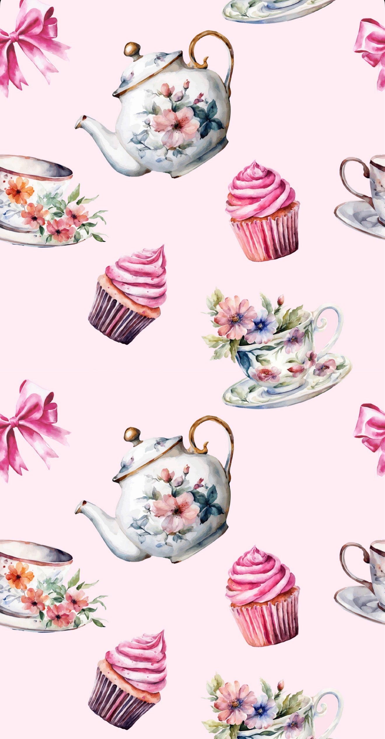 Pink Tea Party - Printed Guest Towel