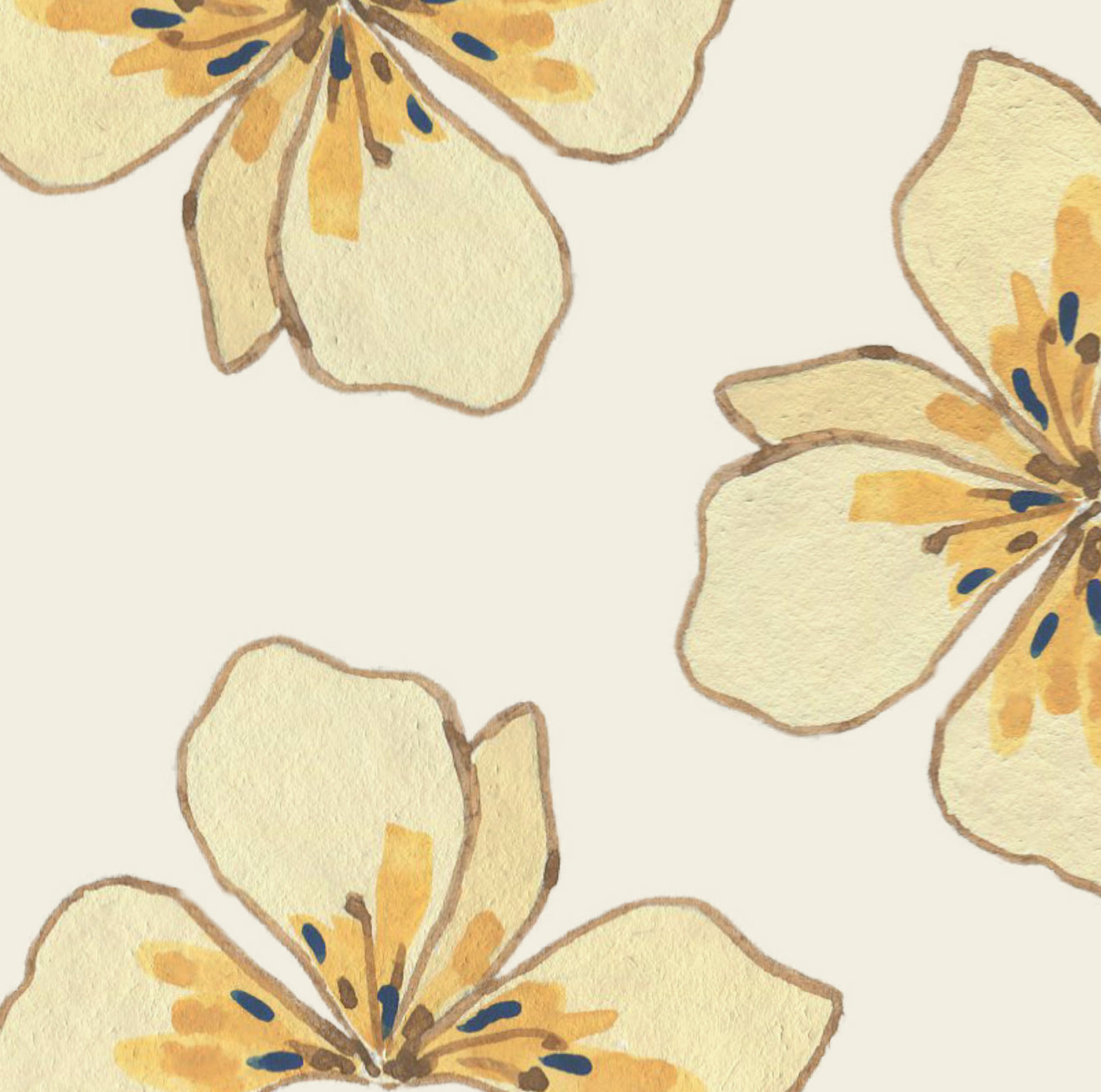 Paper Mache Flowers - Charger - (SQUARE)