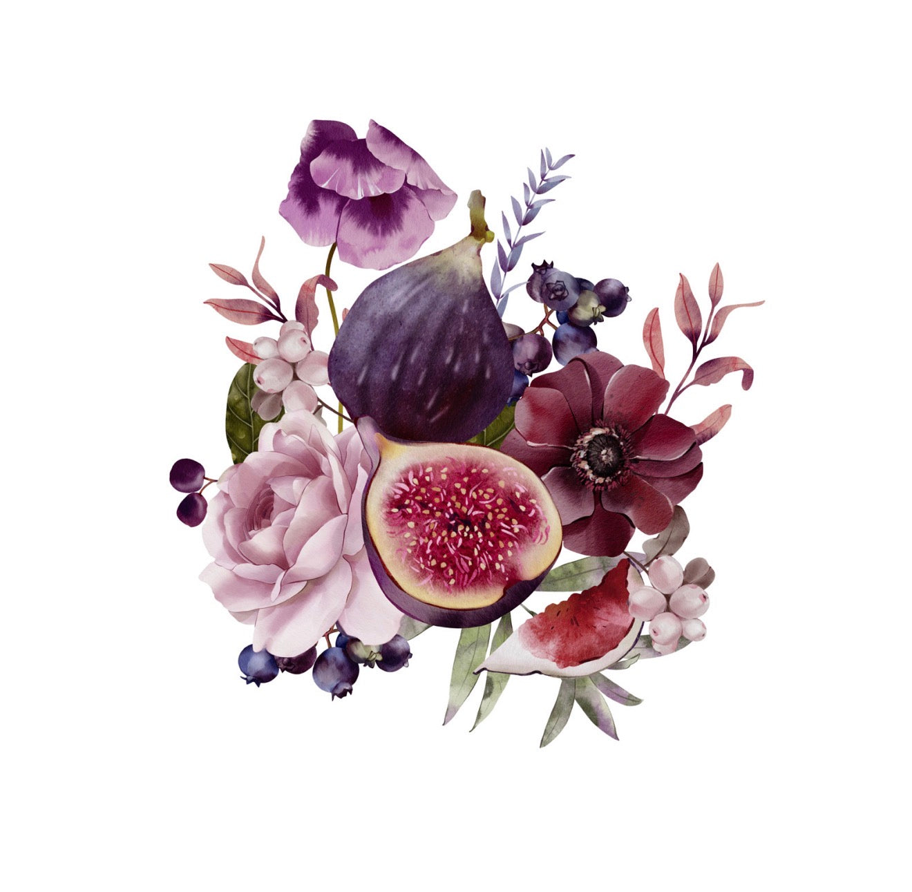 Fig Bouquet Cocktail Napkin