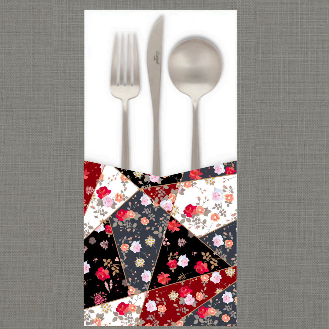 Patchwork Rose Cutlery Pouch