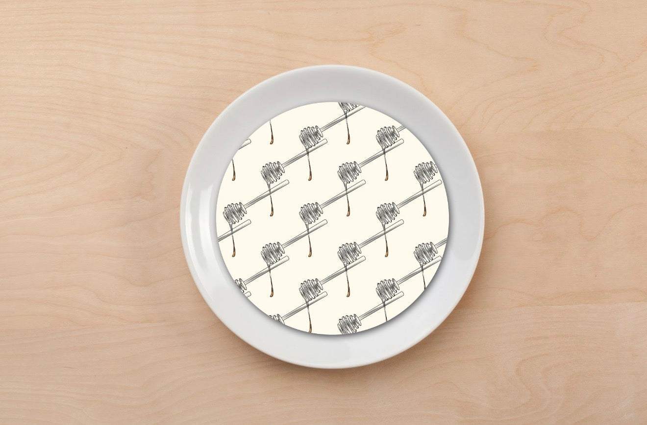 Honey Dippers Plate Accent