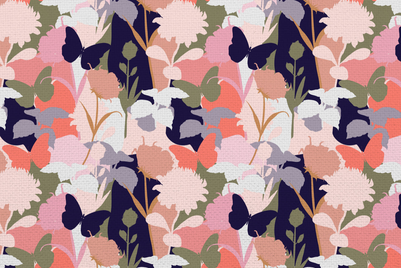 Butterfly Flower Silhouette - Placemat