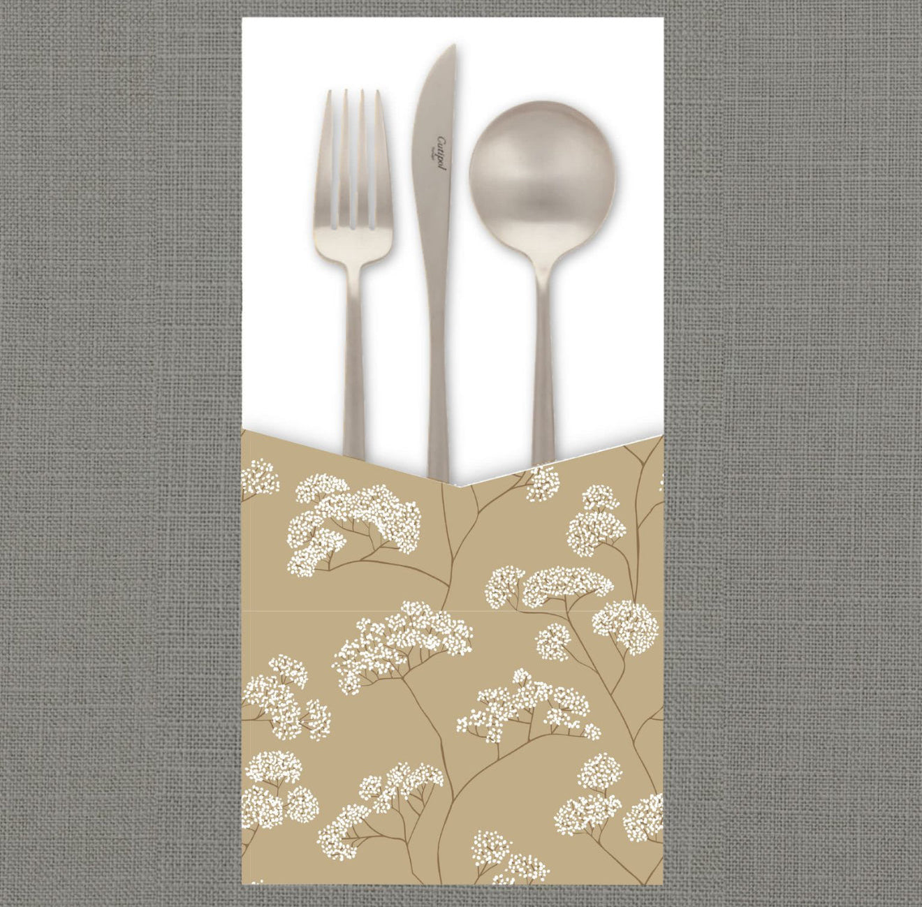 Golden Hour Baby's Breath Cutlery Pouch