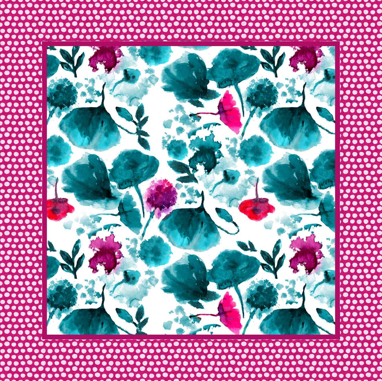 Poppy Pattern II Cocktail Napkin