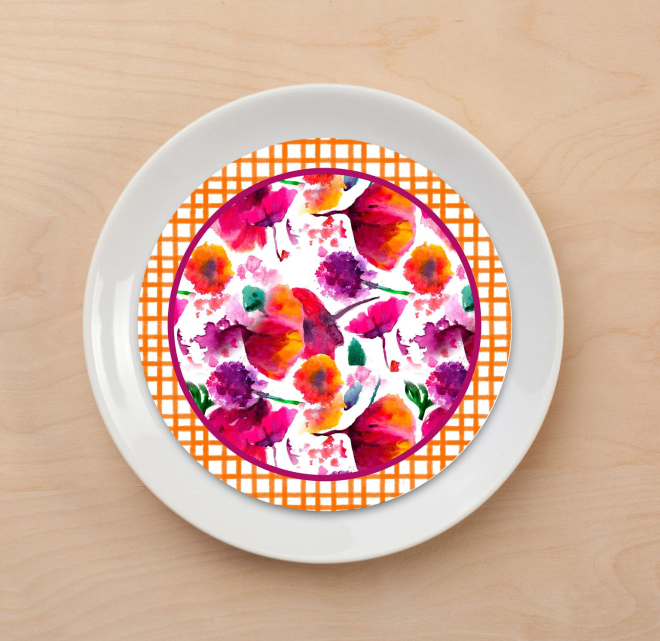 Poppy Pattern I Plate Accent