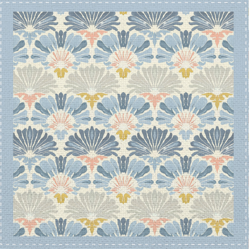 Pastel Sea Flowers - Charger - (SQUARE)