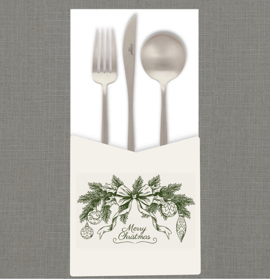 Christmas Banner Cutlery Pouch