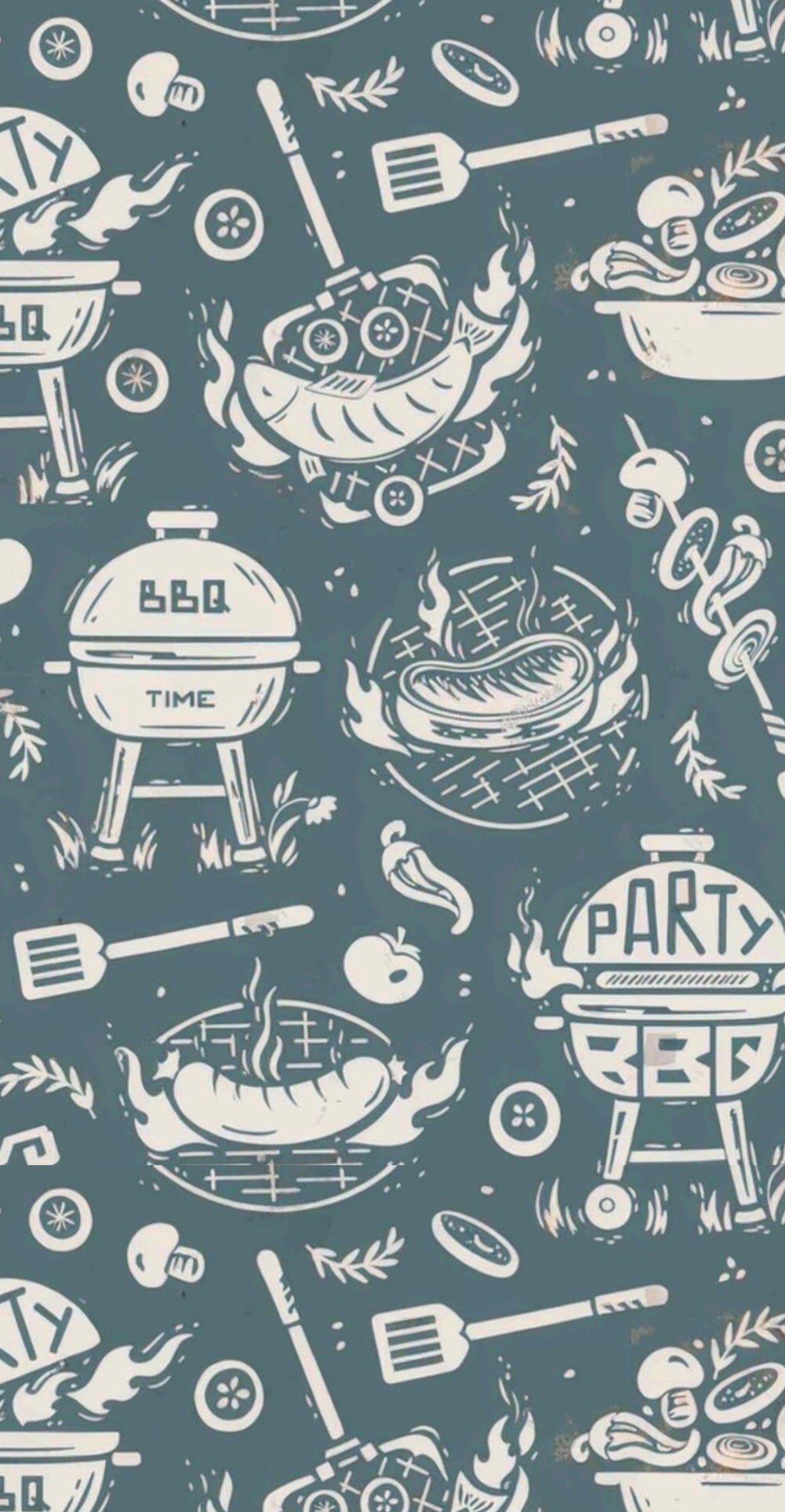 BBQ Blast Blue - Printed Guest Towel