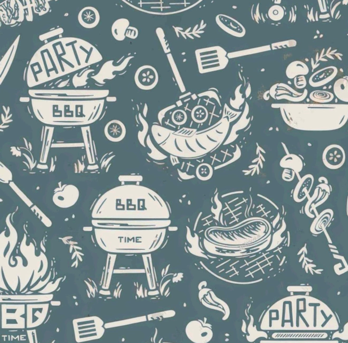 BBQ Blast Blue Cocktail Napkin