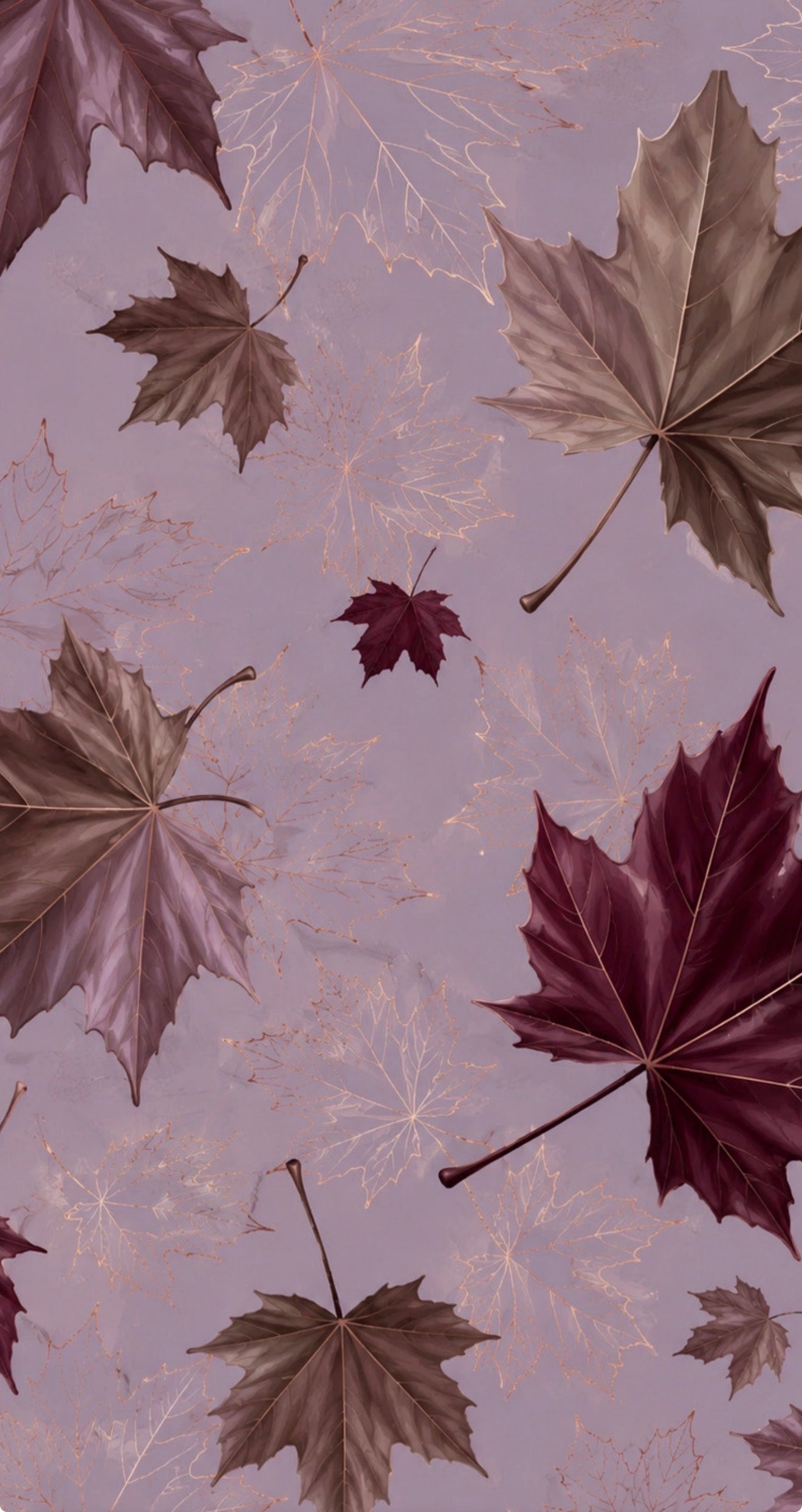 Plum Leaves - Printed Guest Towel