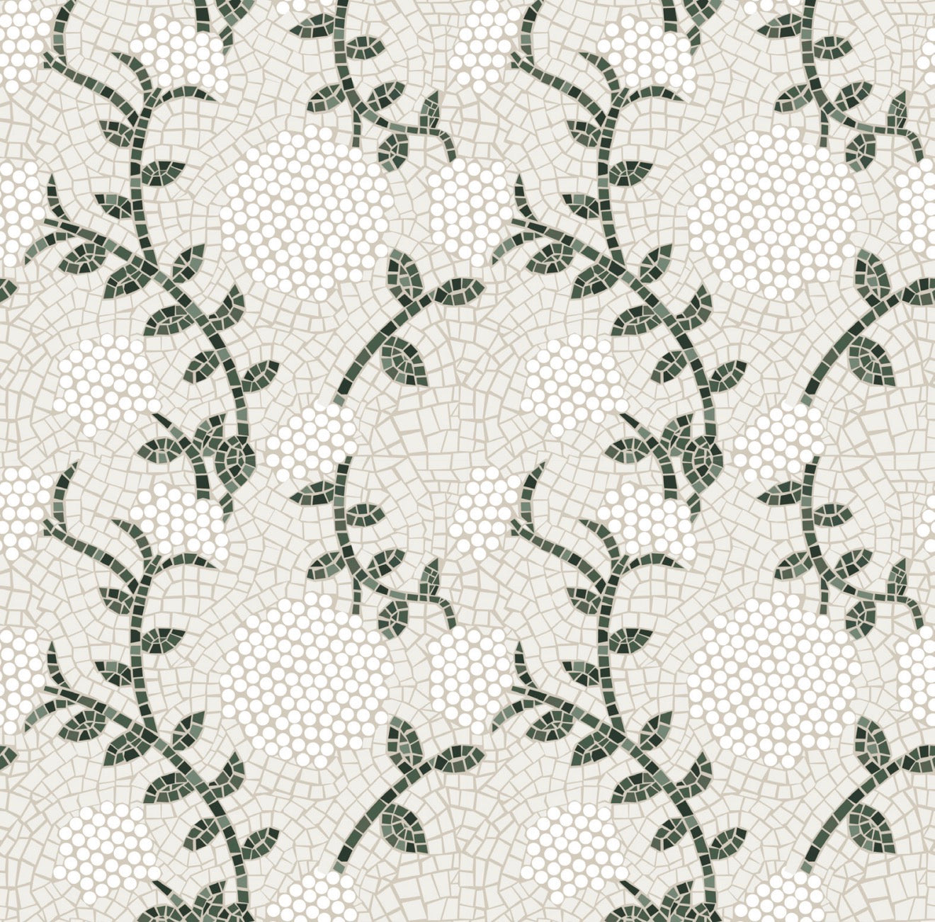 Mosaic Floral Cocktail Napkin