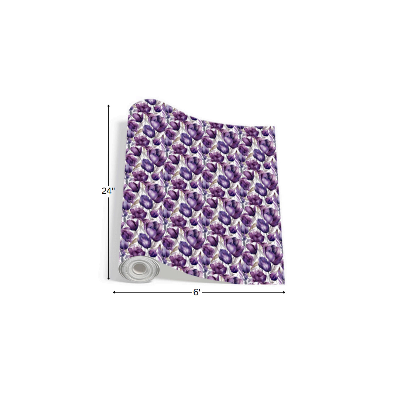 Violet Tulip - Printed Wrapping Paper
