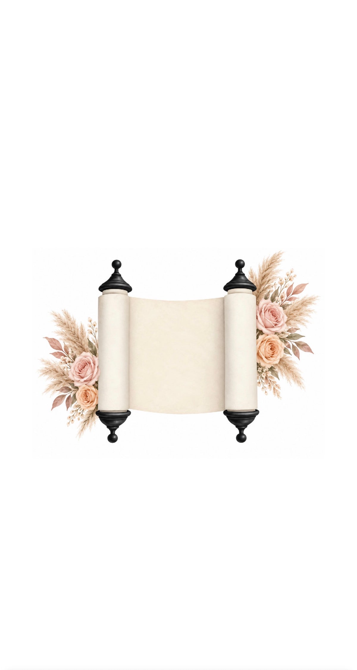 Boho Torah Floral - Printed Guest Towel