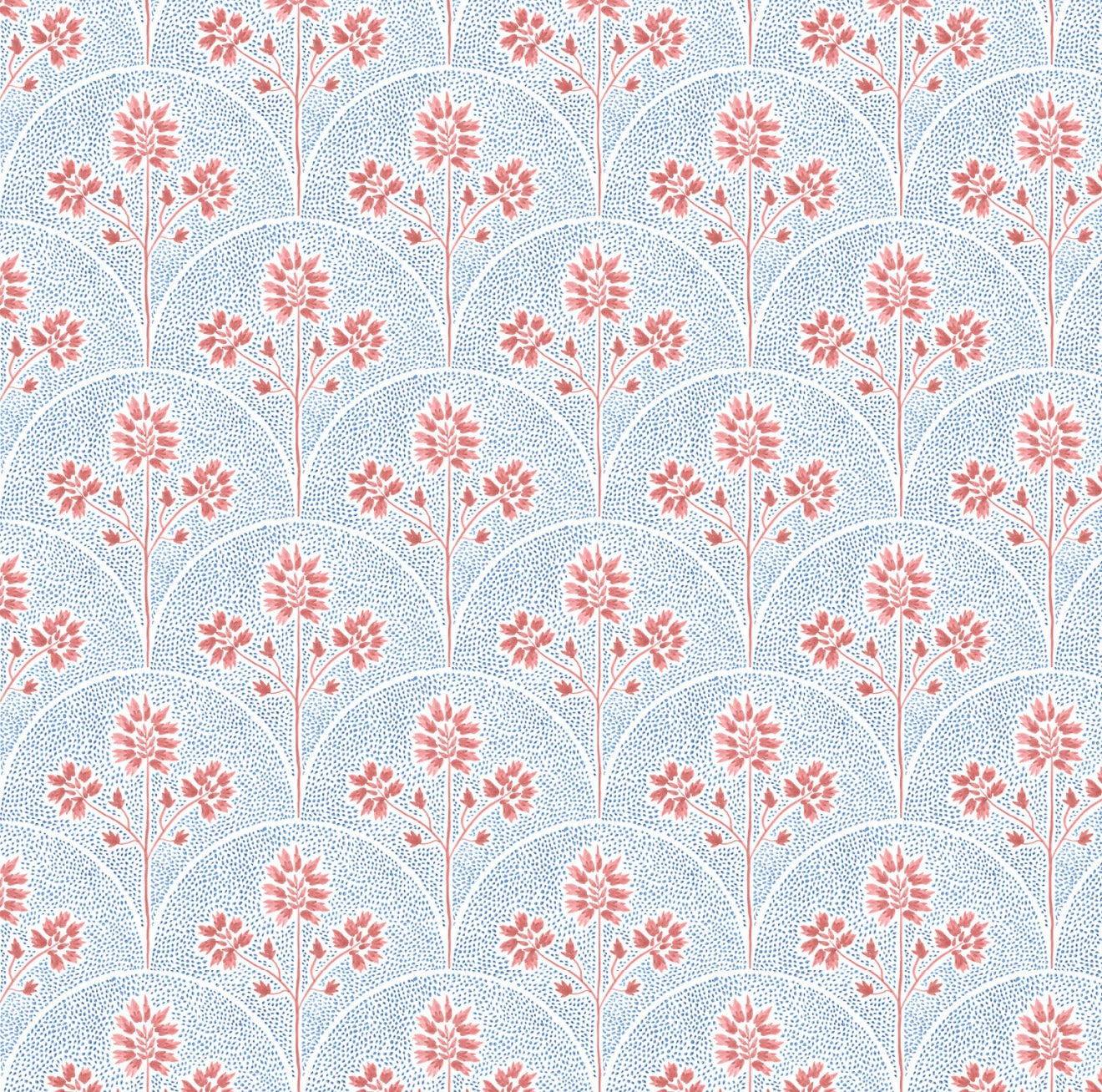 Red and Blue Cocktail Napkin