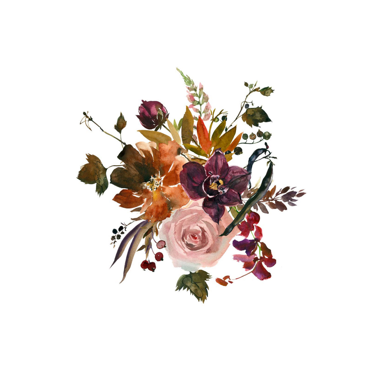 Autumn Cluster Cocktail Napkin