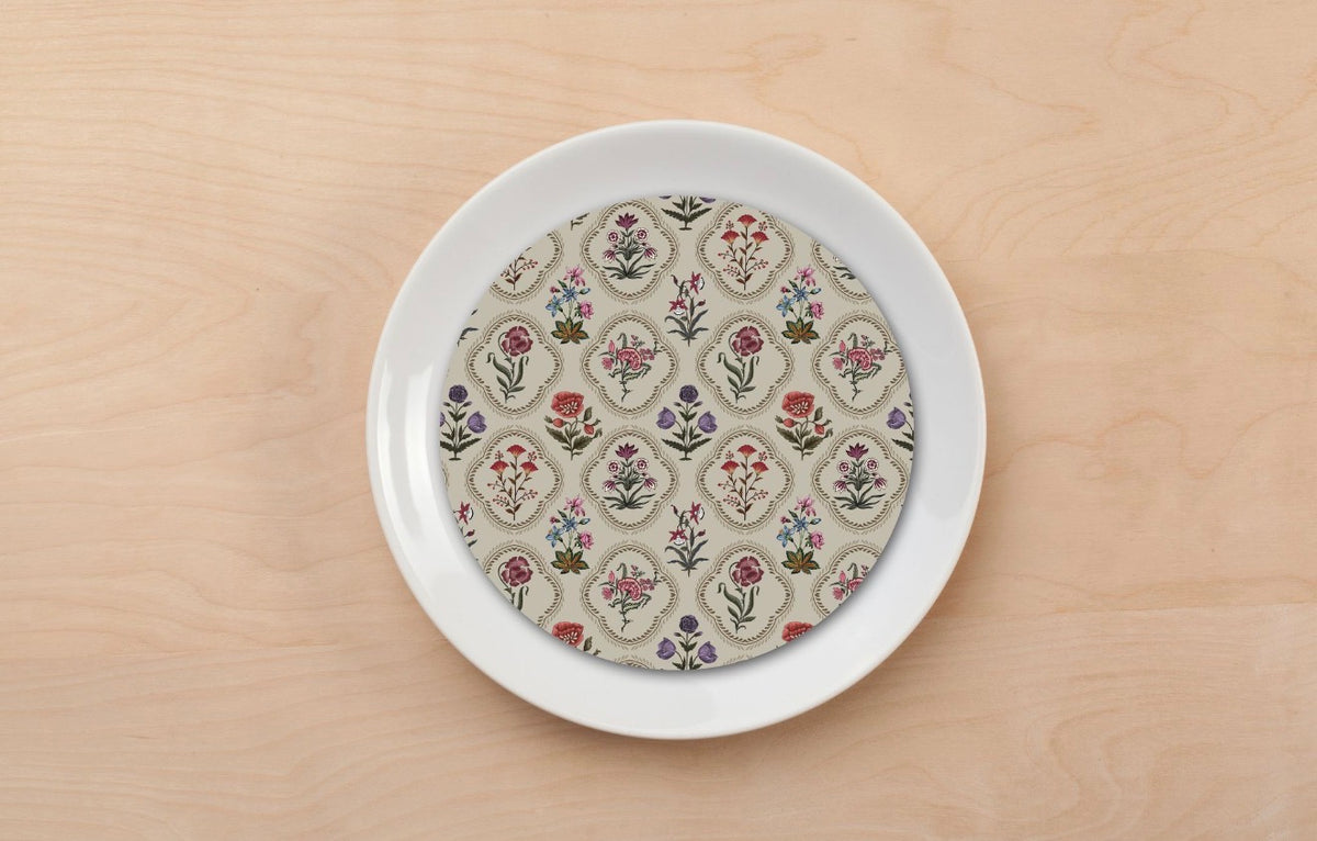 Antique Textile Plate Accent