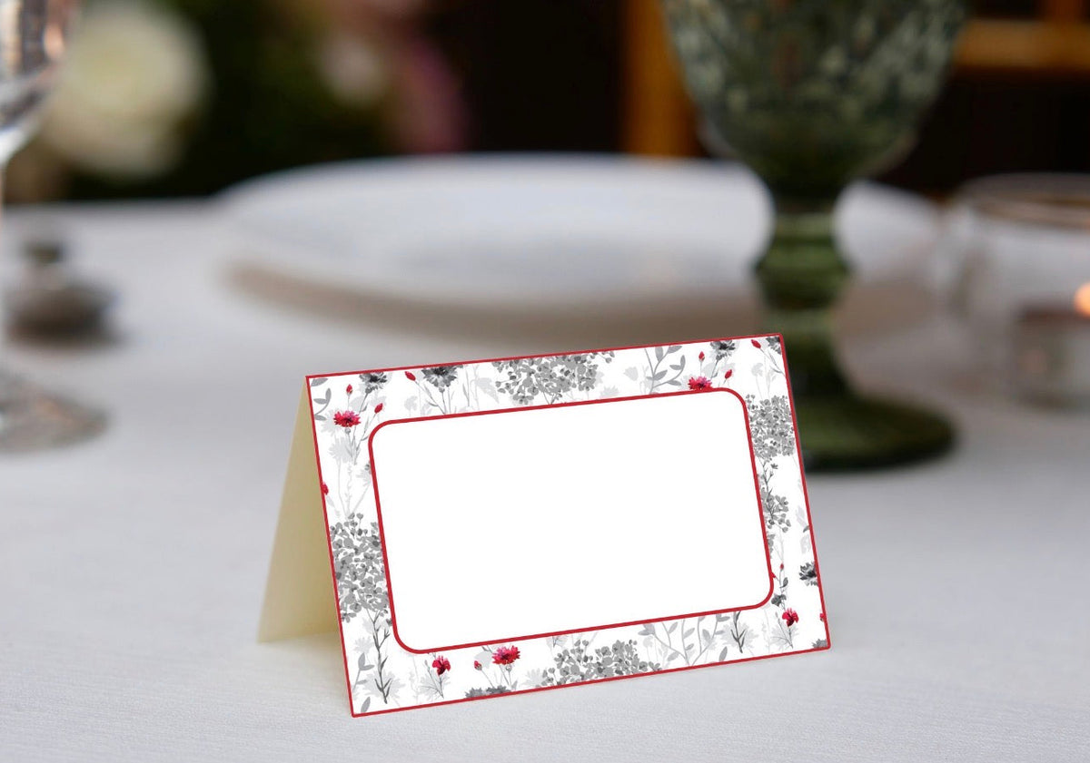 Scarlet Sketch Place Cards