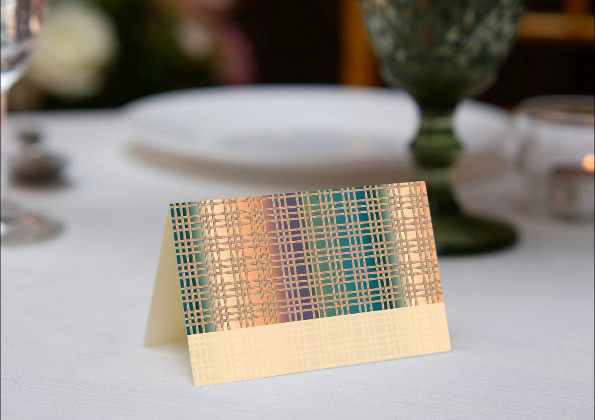 Gradient Grid Place Cards