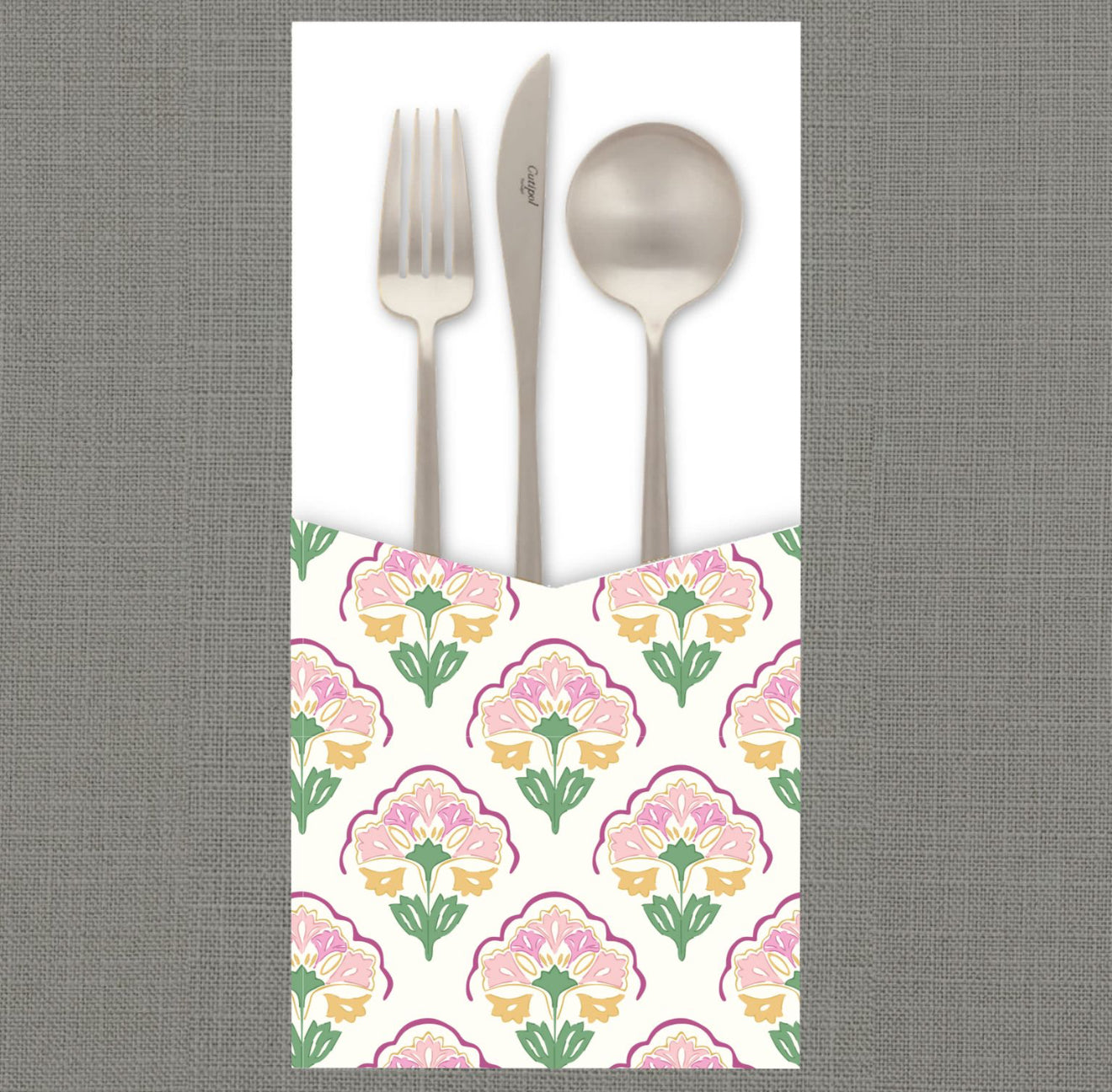 Scalloped Floral Cutlery Pouch