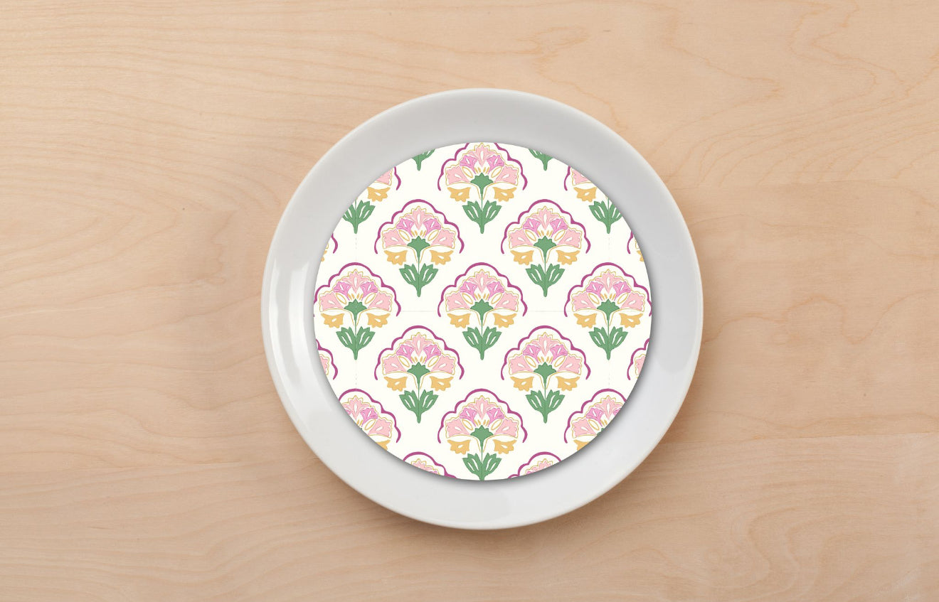 Scalloped Floral Plate Accent