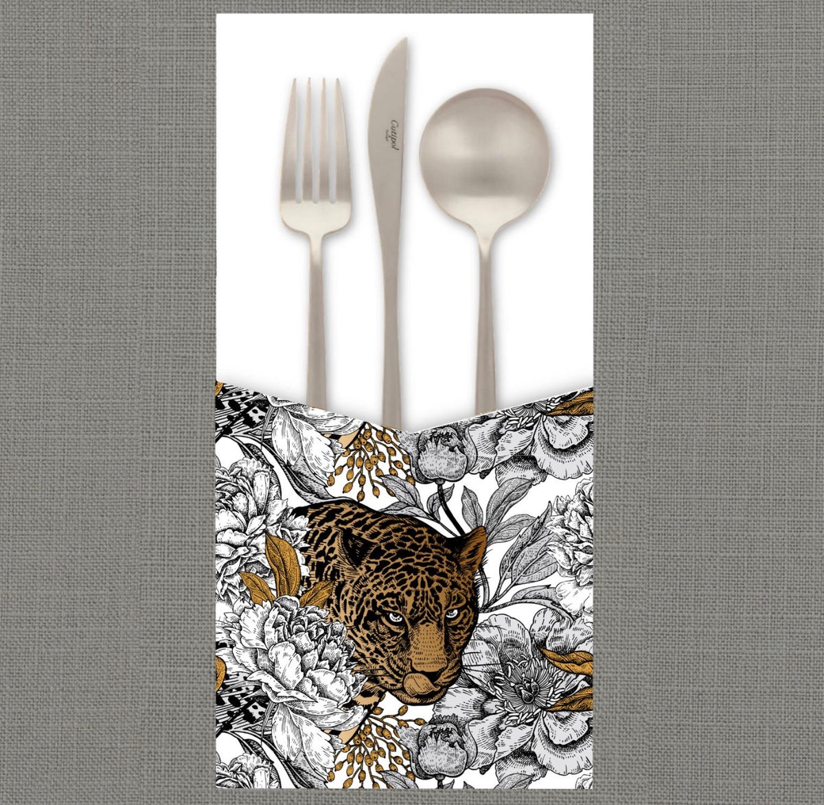 Garden Leopard Cutlery Pouch
